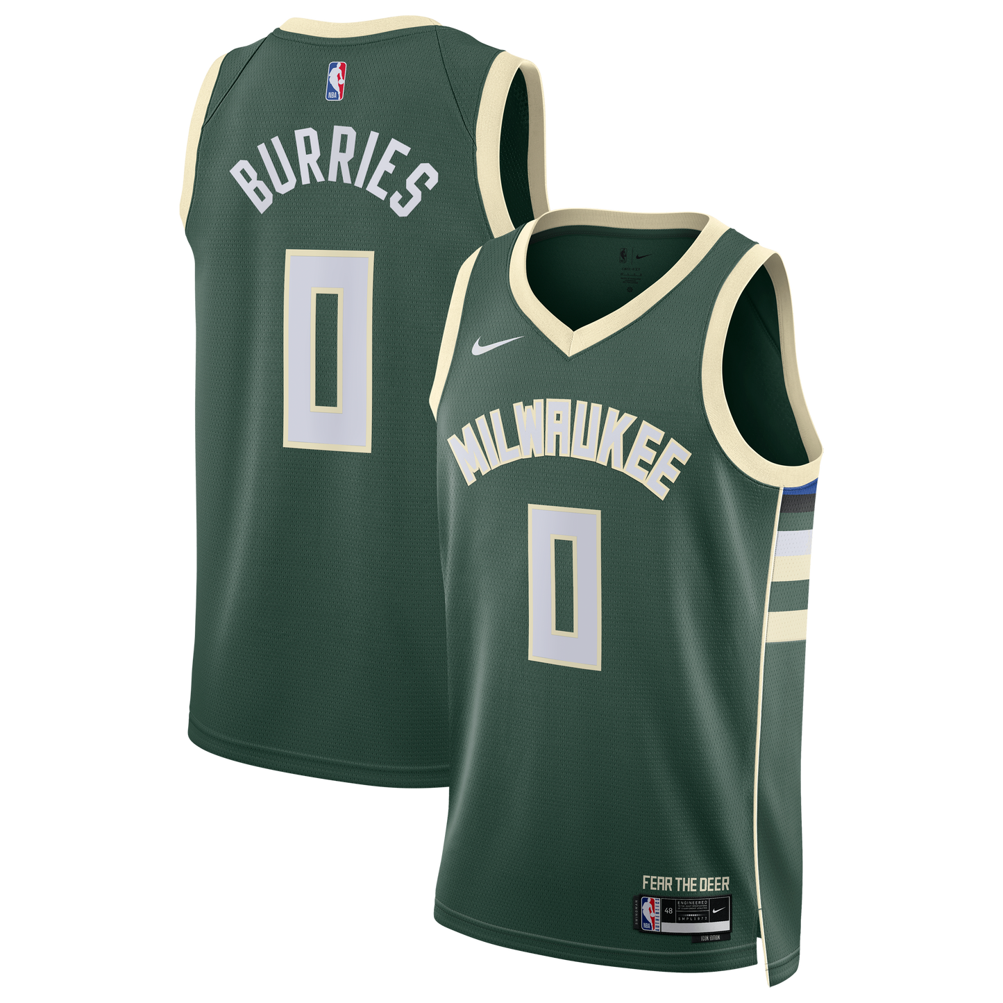 Unisex Milwaukee Bucks Brayden Burries Nike Hunter Green Swingman Jersey - Icon Edition