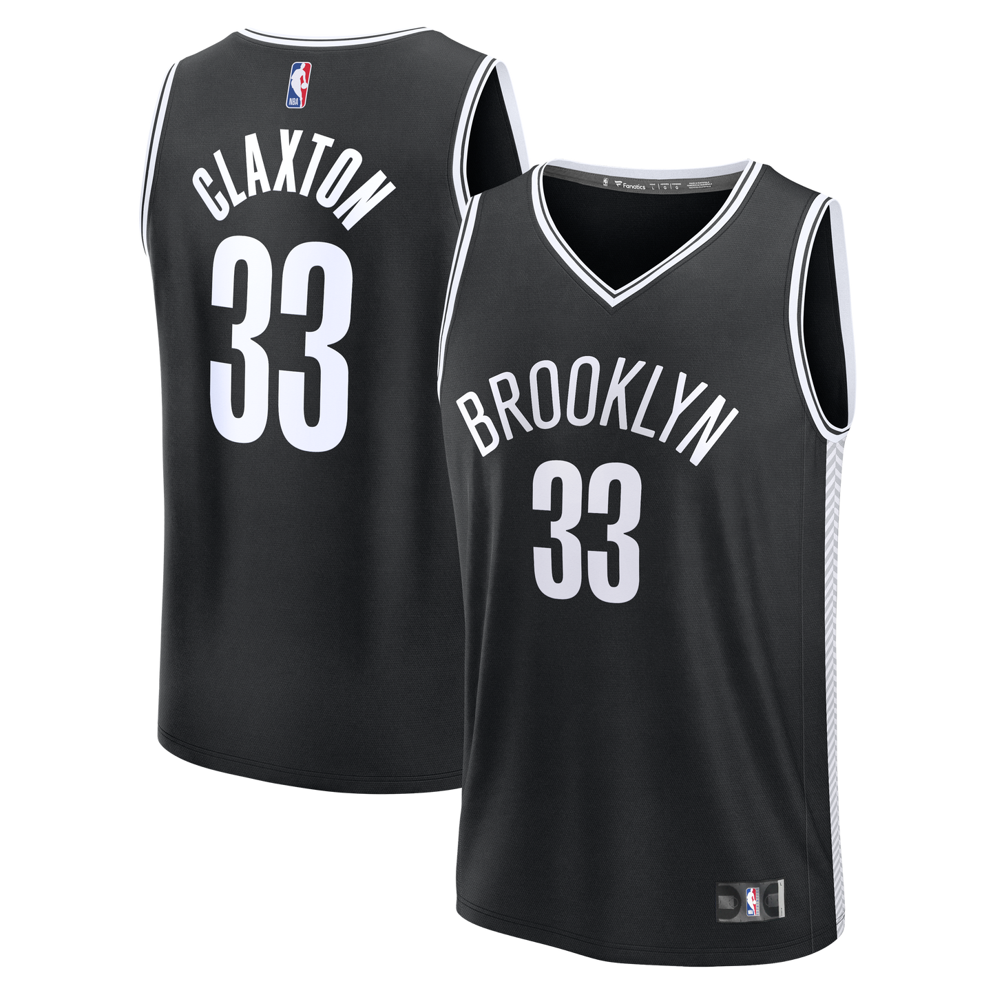 Men's Brooklyn Nets Nic Claxton Fanatics Black Fast Break Replica Jersey - Icon Edition