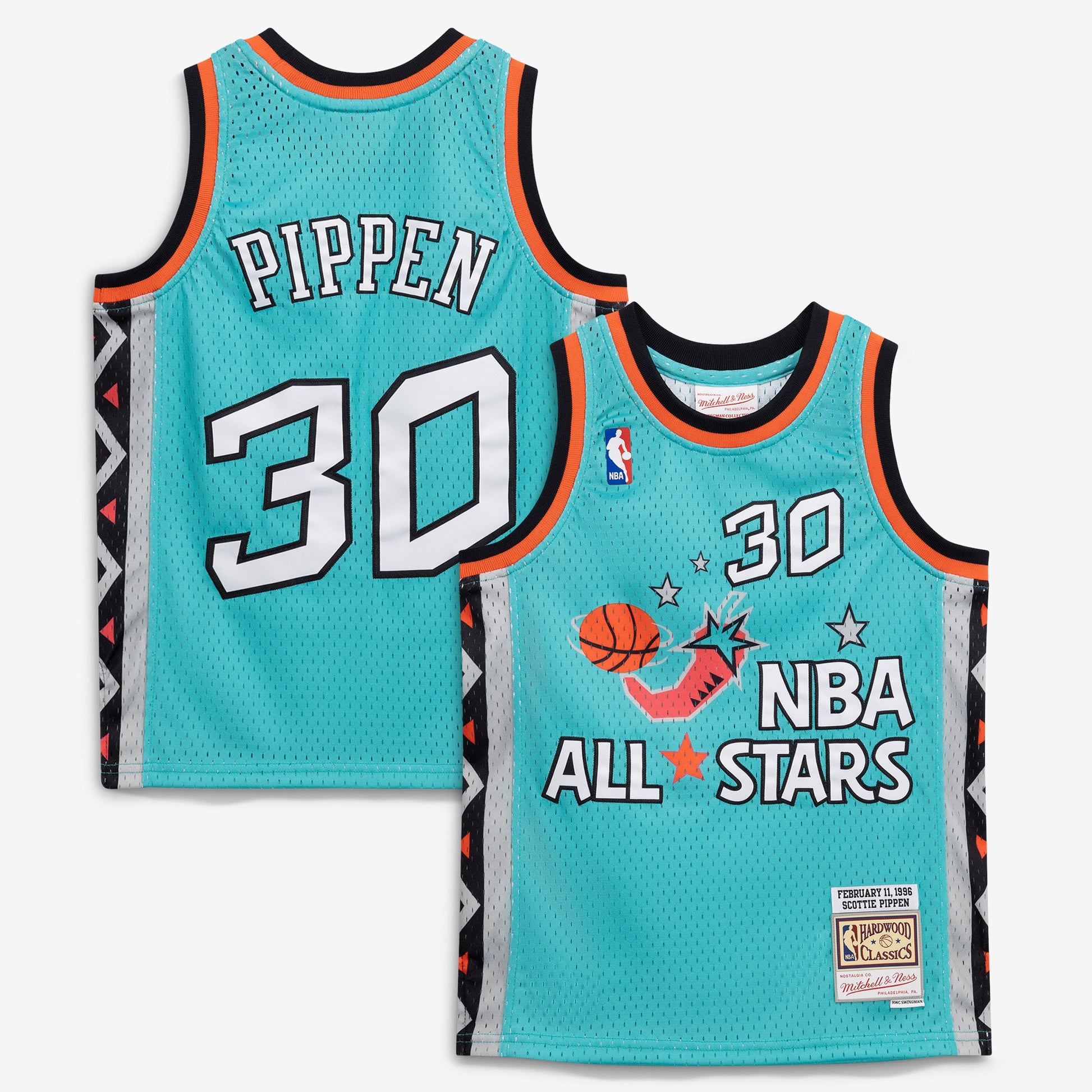Youth 1996 NBA All-Star Game Scottie Pippen Mitchell & Ness Teal Hardwood Classics Swingman Jersey