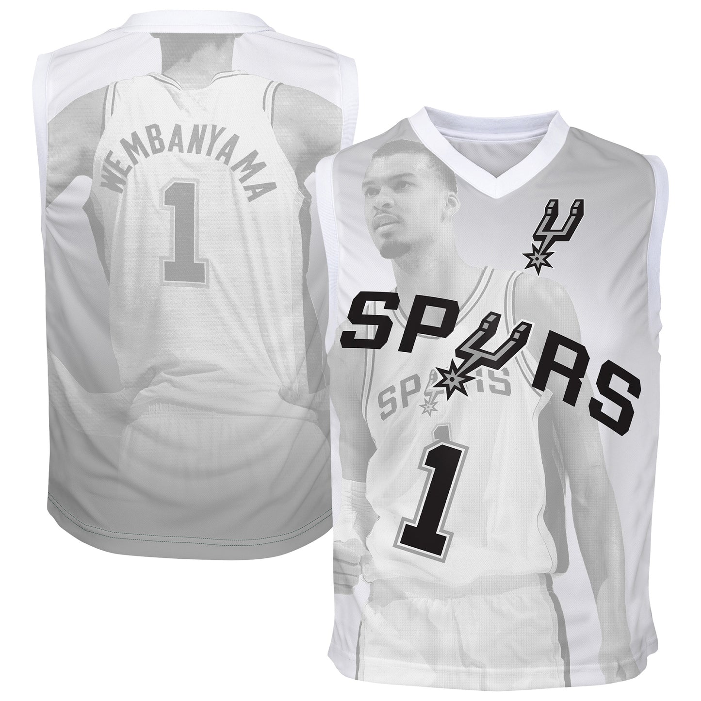 Youth San Antonio Spurs Victor Wembanyama Outerstuff Silver Hometown Fashion Jersey