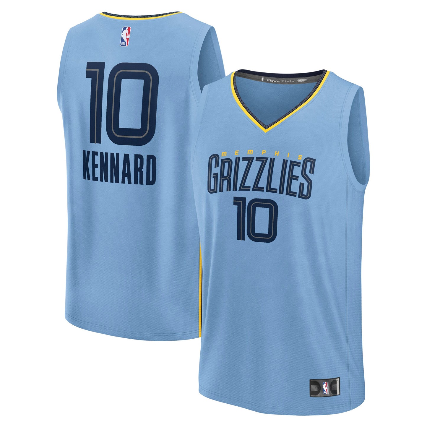 Men's Memphis Grizzlies Luke Kennard Fanatics Light Blue Fast Break Replica Player Jersey - Statement Edition