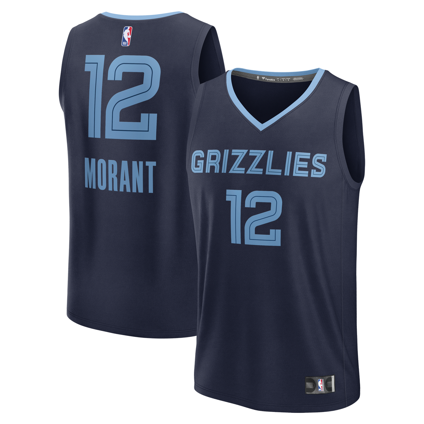 Youth Memphis Grizzlies Ja Morant Fanatics Navy Fast Break Replica Player Jersey - Icon Edition