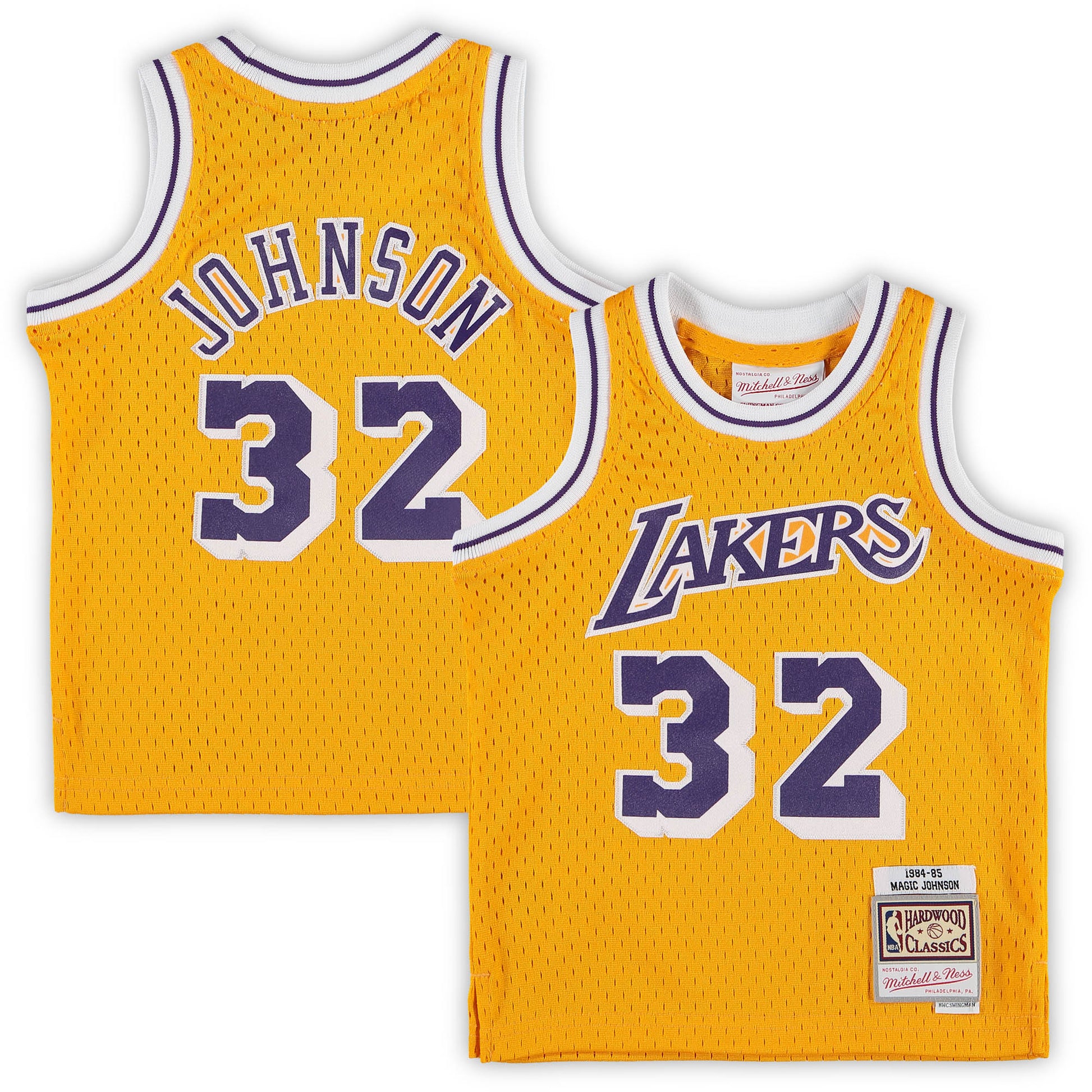 Infant Los Angeles Lakers Magic Johnson Mitchell & Ness Gold Retired Player Jersey