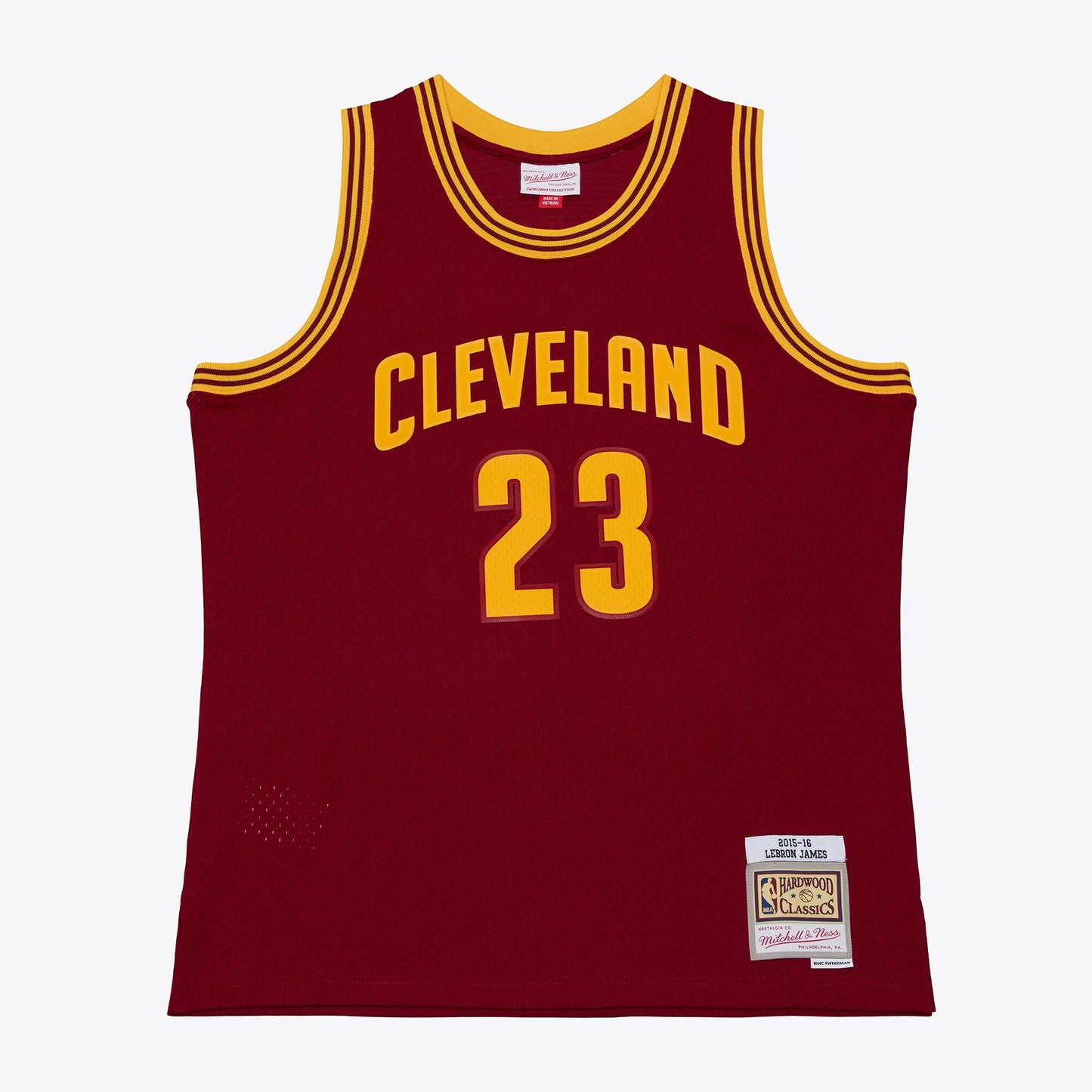 Men's Cleveland Cavaliers LeBron James Mitchell & Ness Wine 2015-16 Swingman Jersey
