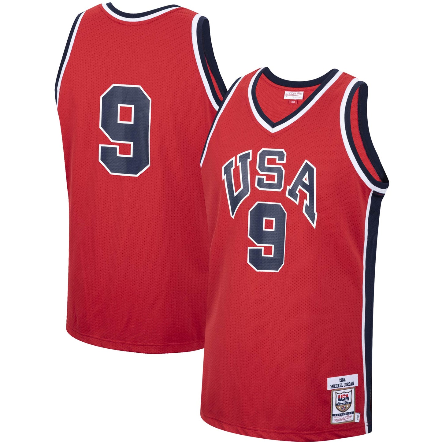 Men's USA Basketball Michael Jordan Mitchell & Ness Red 1984 Authentic Jersey