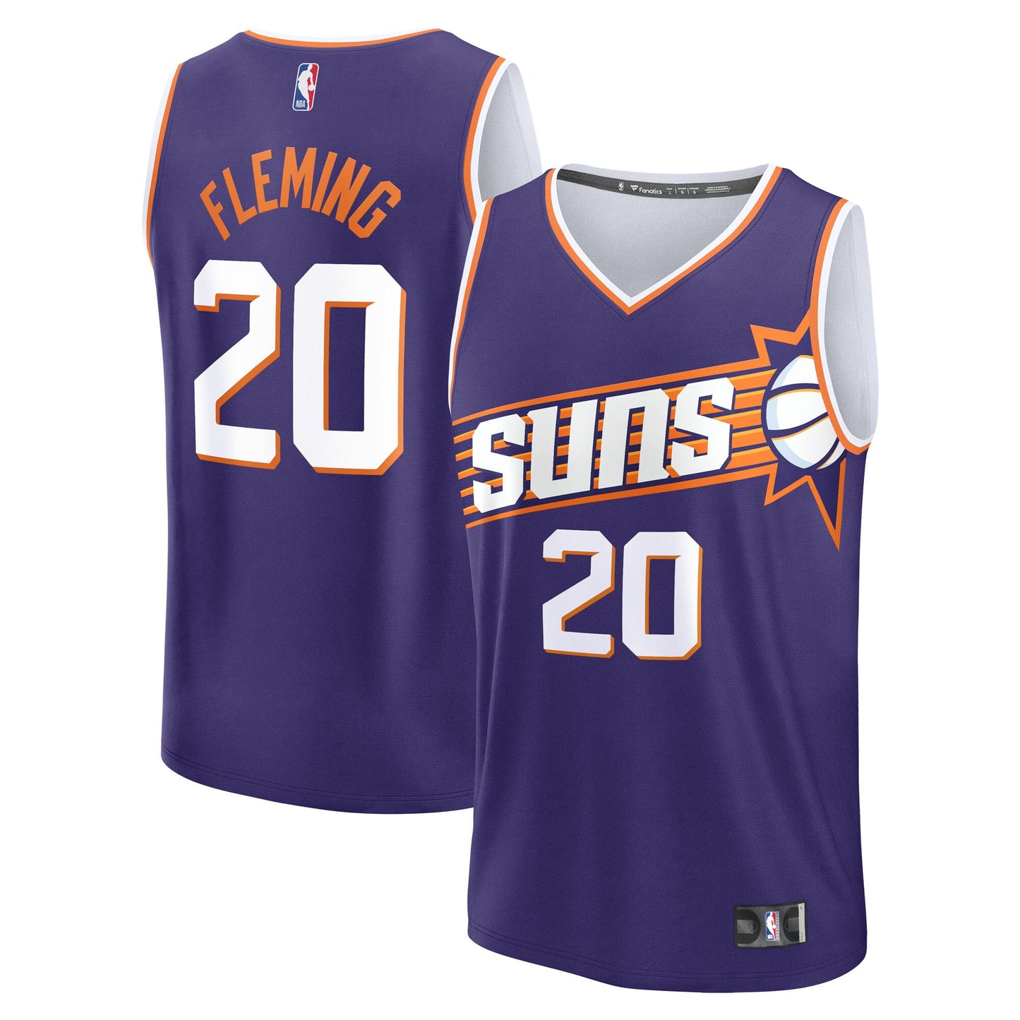 Youth Phoenix Suns Rasheer Fleming Fanatics Purple Fast Break Replica Jersey - Icon Edition