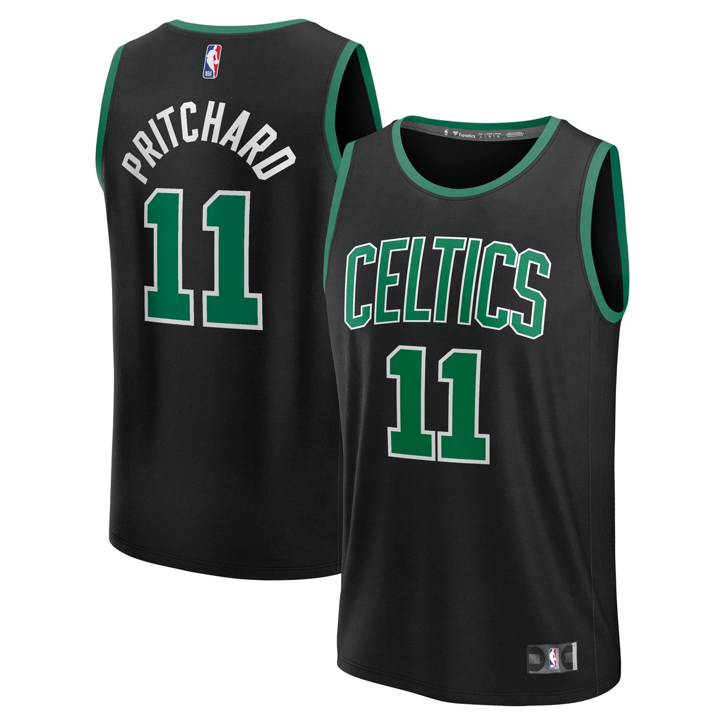 Men's Boston Celtics Payton Pritchard Fanatics Black Fast Break Replica Player Jersey - Statement Edition