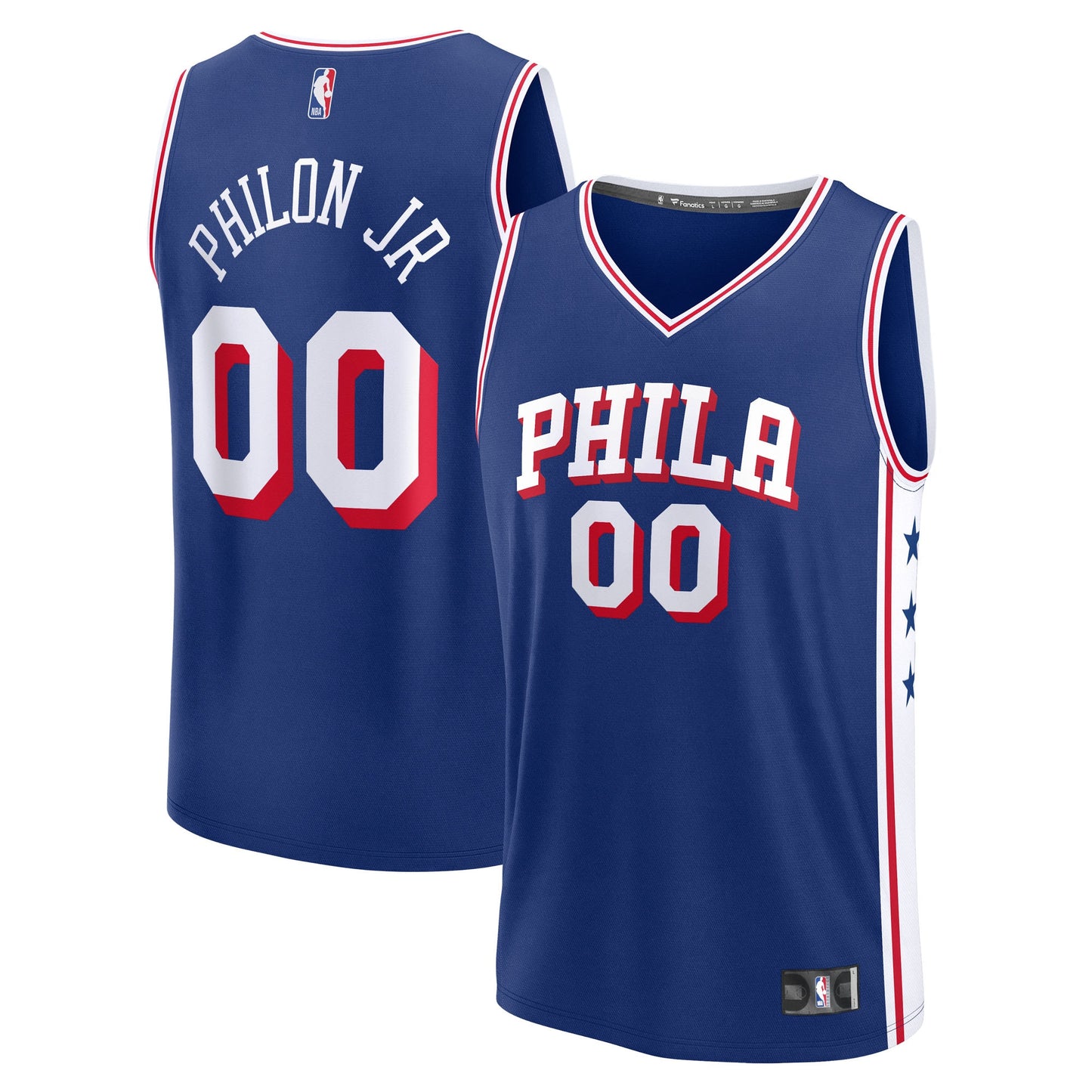 Men's Philadelphia 76ers Labaron Philon Jr Fanatics Royal 2026 NBA Draft First Round Pick Fast Break Jersey - Icon Edition