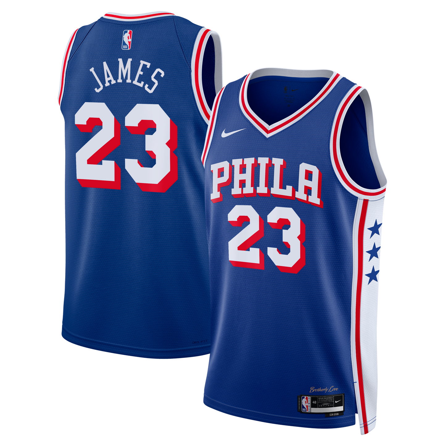 Youth Philadelphia 76ers LeBron James Nike Royal Swingman Jersey - Icon Edition