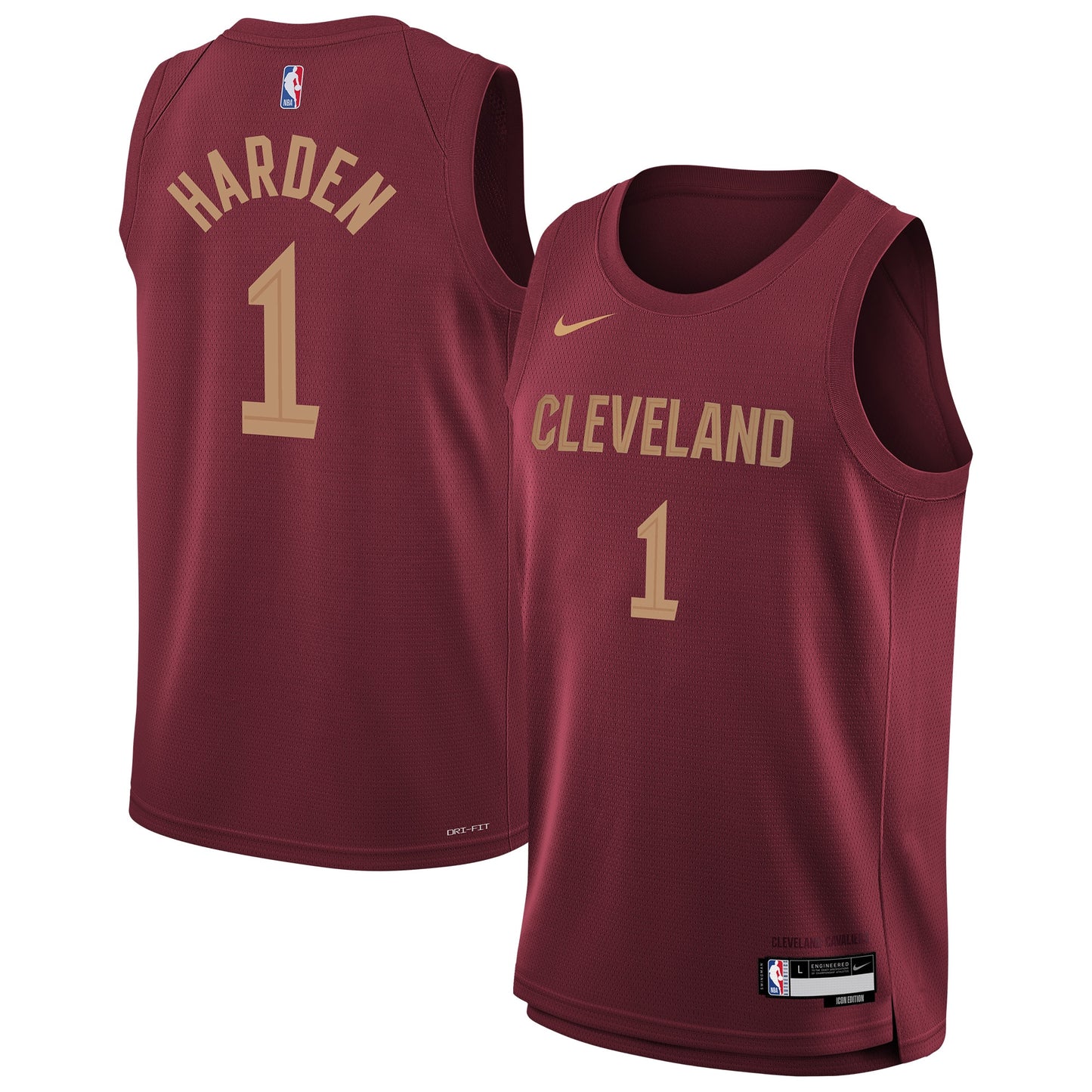 Youth Cleveland Cavaliers James Harden Nike Wine Swingman Jersey - Icon Edition