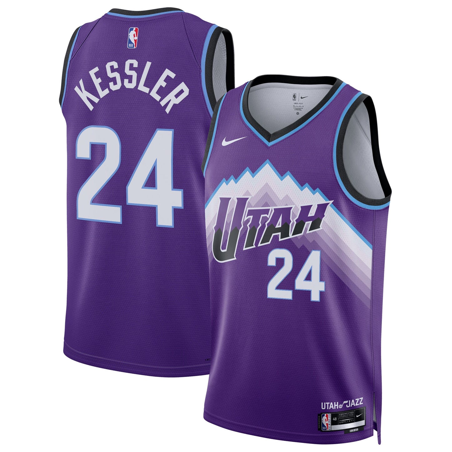 Unisex Utah Jazz Walker Kessler Nike Purple Swingman Jersey - Icon Edition