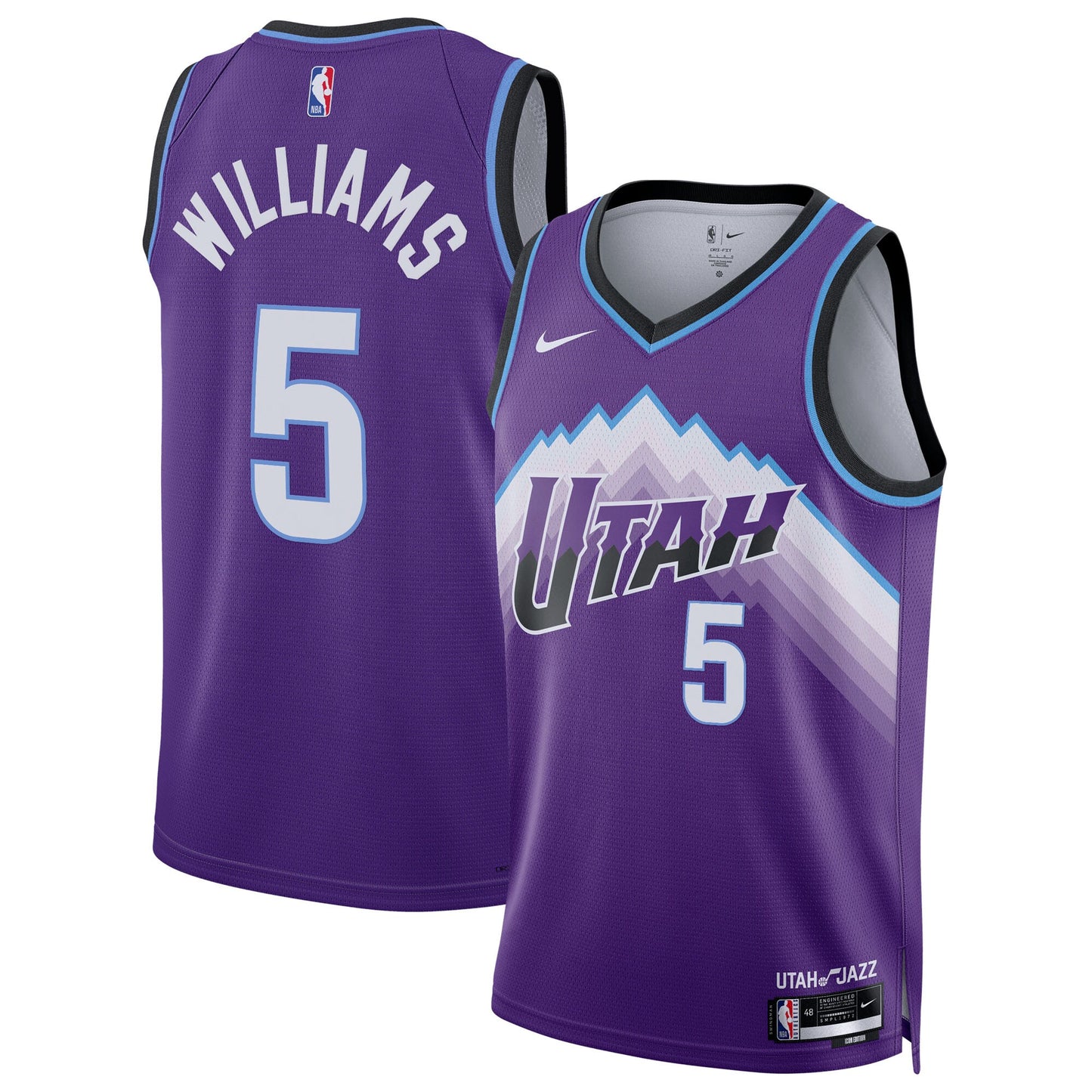 Unisex Utah Jazz Cody Williams Nike Purple Swingman Jersey - Icon Edition