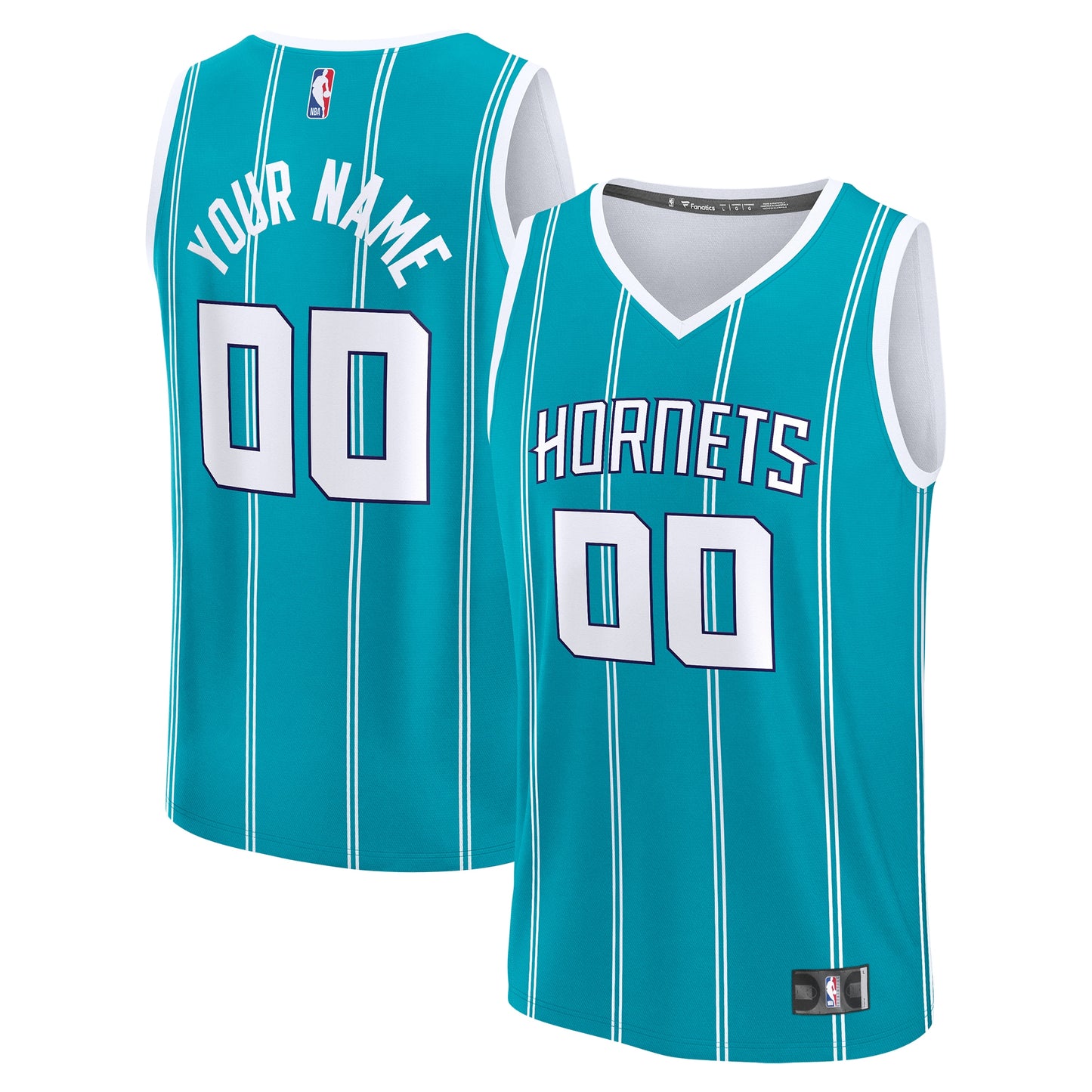 Men's Charlotte Hornets Fanatics Teal Fast Break Custom Jersey - Icon Edition