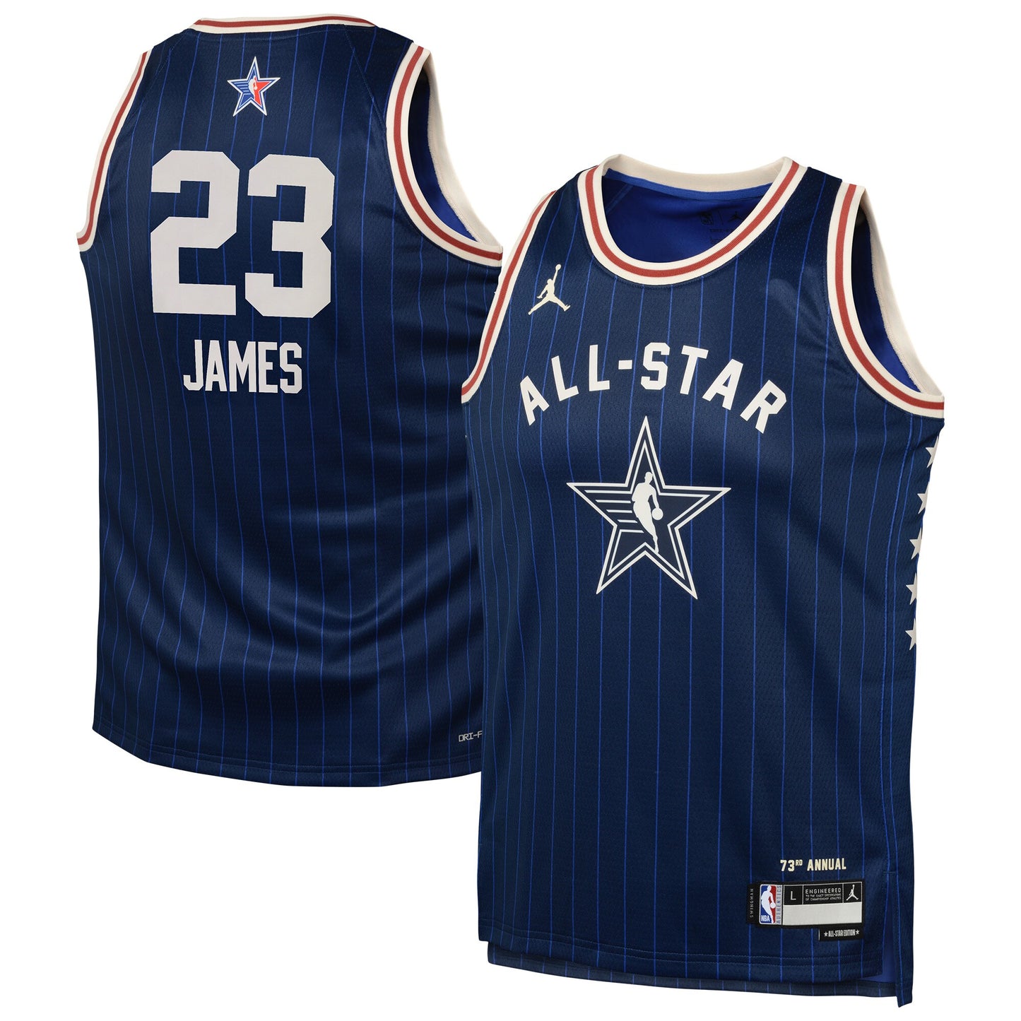 Youth LeBron James Jordan Brand Navy 2024 NBA All-Star Game Swingman Jersey