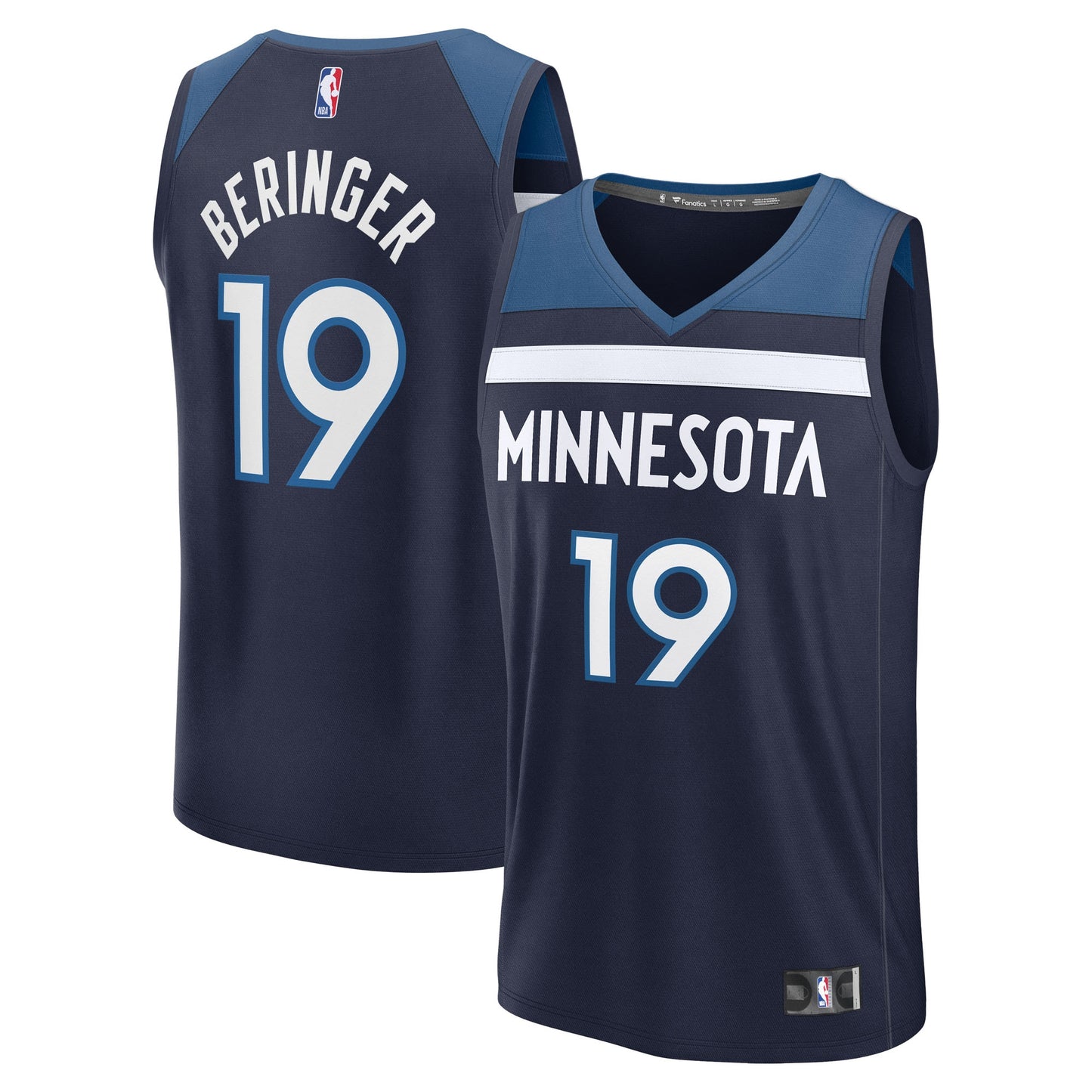Youth Minnesota Timberwolves Joan Beringer Fanatics Navy 2025 NBA Draft First Round Pick Fast Break Replica Jersey - Icon Edition
