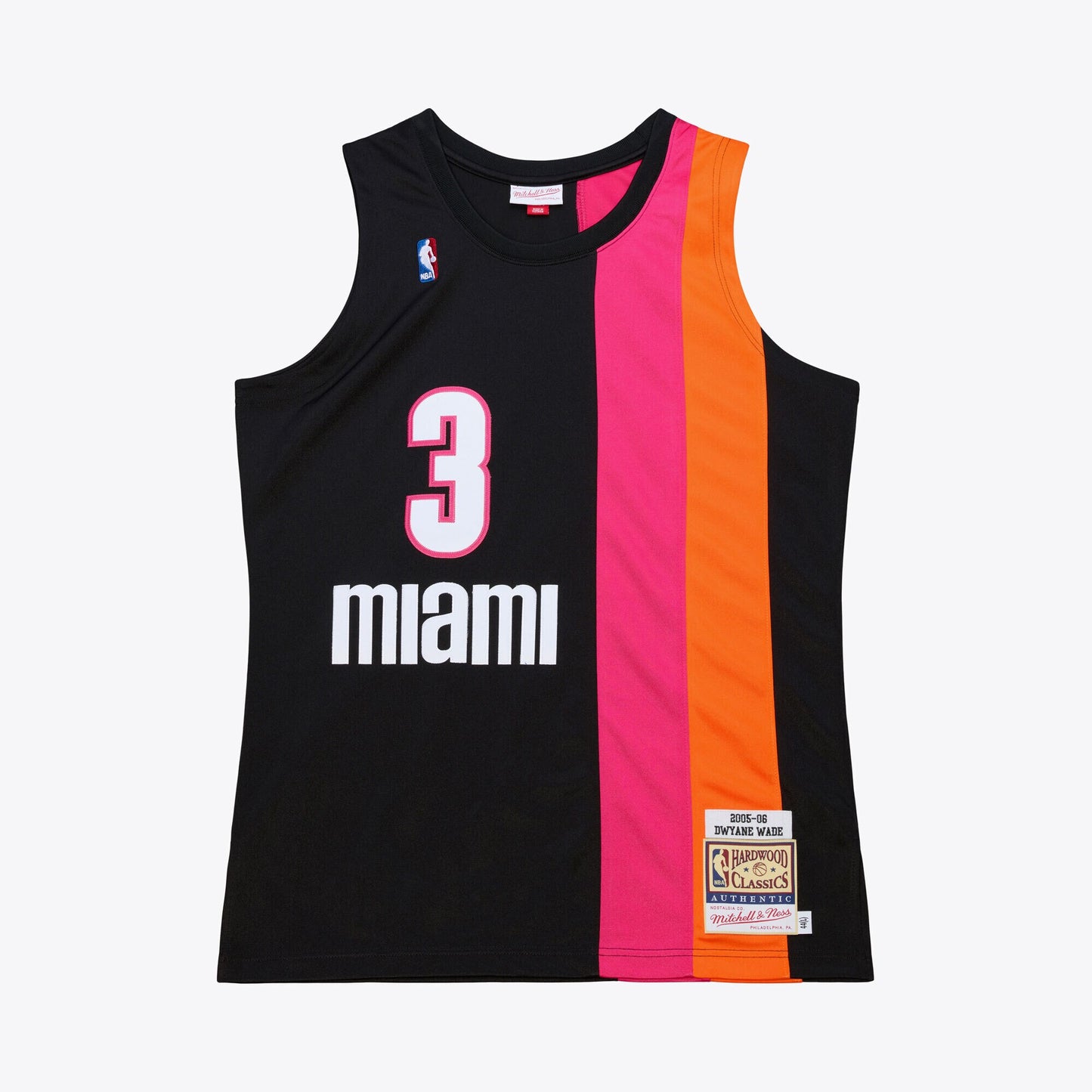 Men's Miami Heat Dwyane Wade Mitchell & Ness Black 2005-06 Hardwood Classics Authentic Jersey