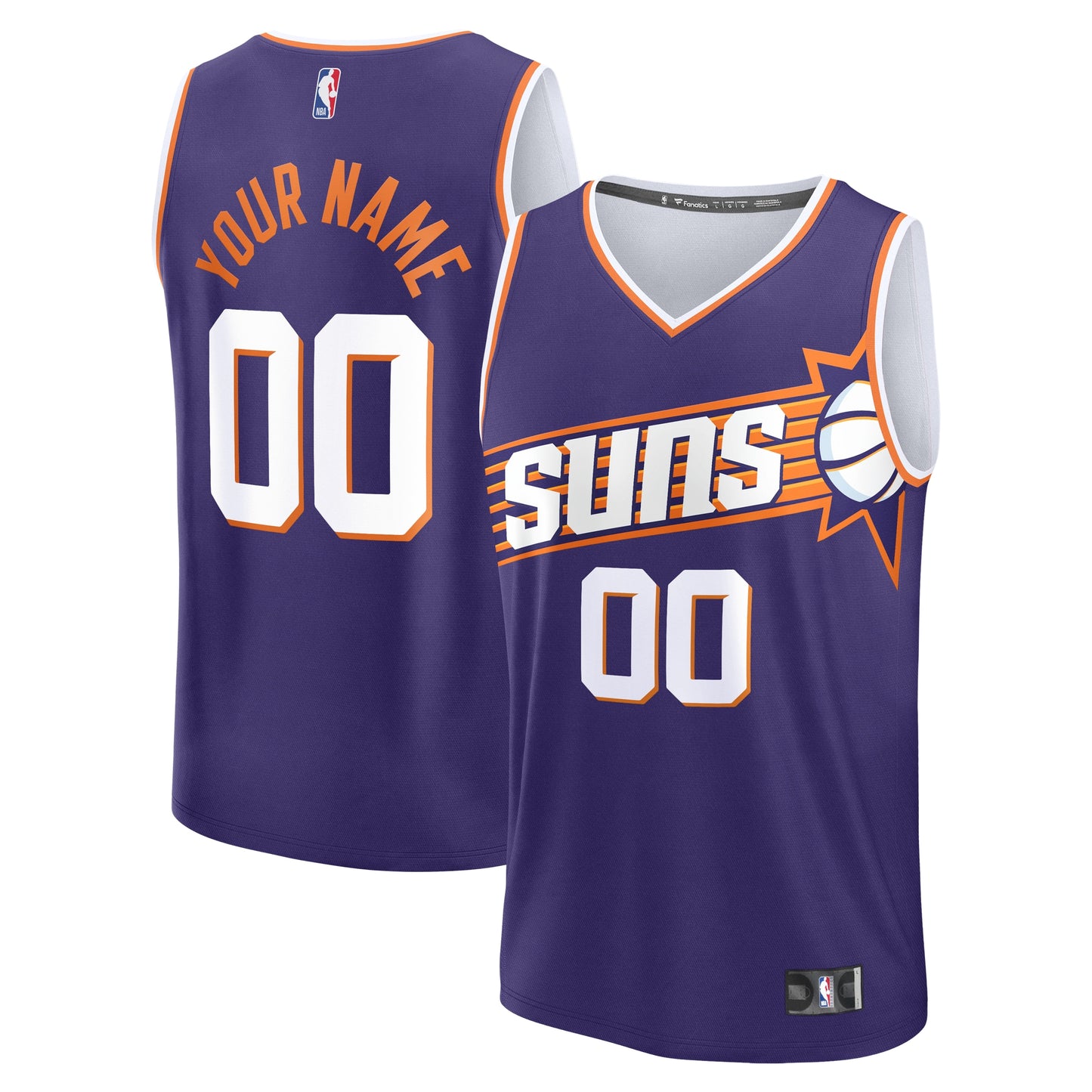 Men's Phoenix Suns Fanatics Purple Fast Break Custom Jersey - Icon Edition