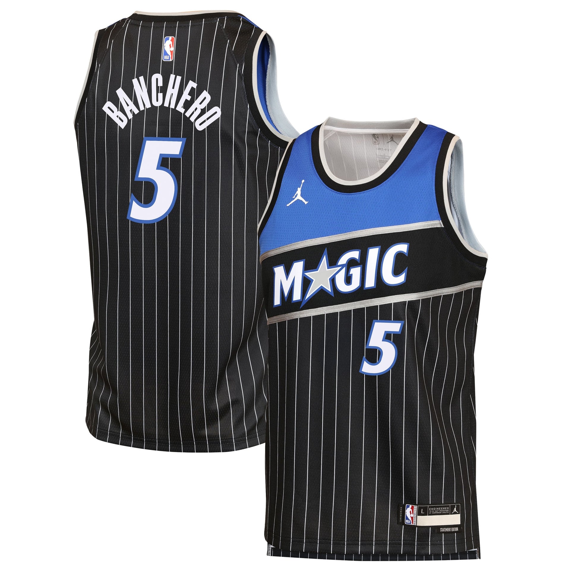 Youth Orlando Magic Paolo Banchero Jordan Brand Black Swingman Jersey - Statement Edition