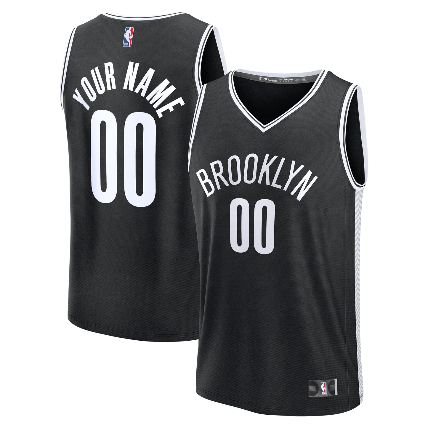 Men's Brooklyn Nets Fanatics Black Fast Break Custom Jersey - Icon Edition