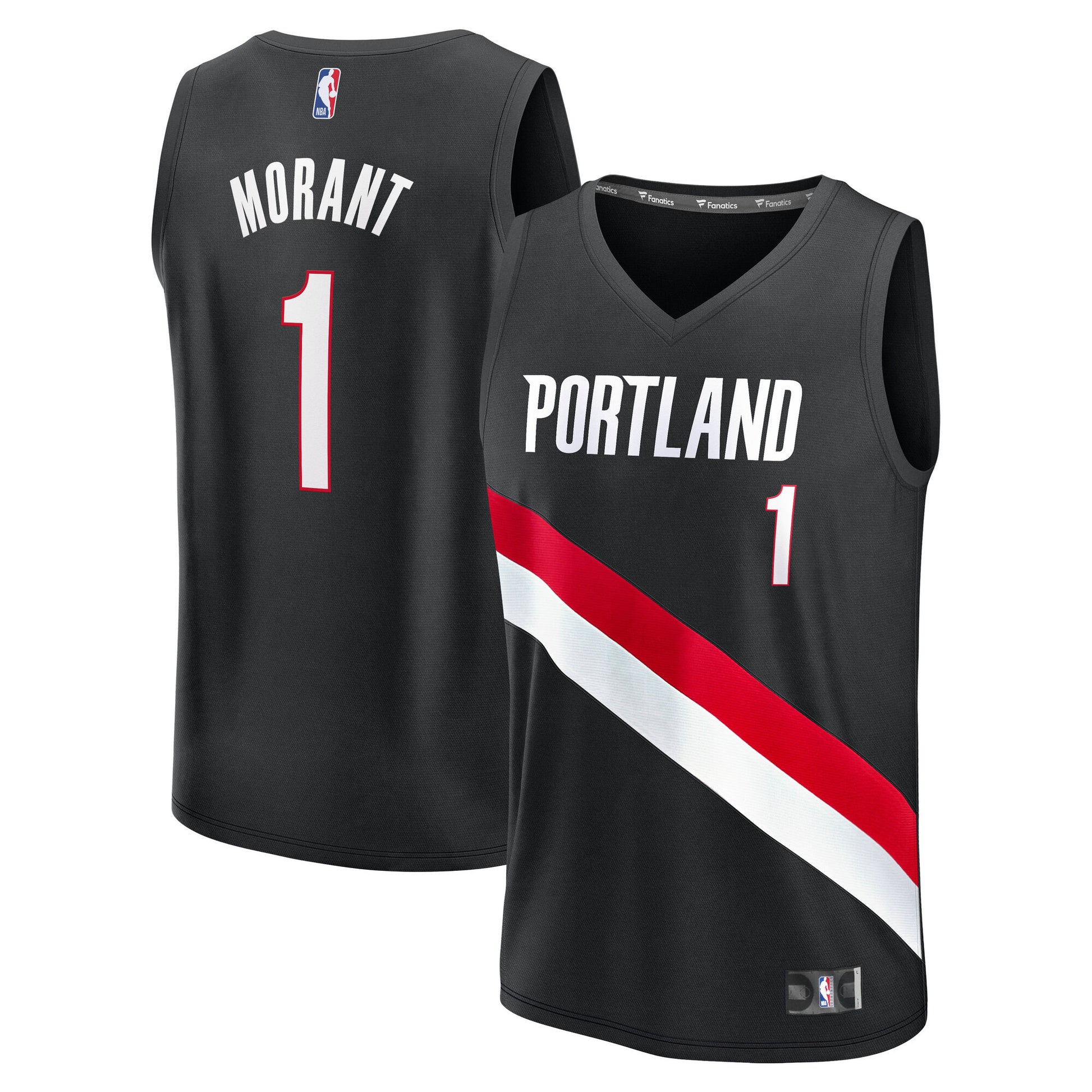 Youth Portland Trail Blazers Ja Morant Fanatics Black Fast Break Replica Jersey - Icon Edition