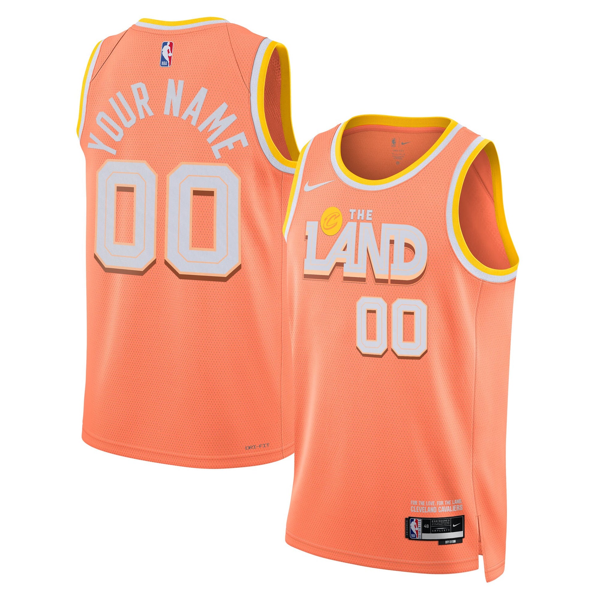 Unisex Cleveland Cavaliers Nike Orange 2025/26 City Edition Swingman Custom Jersey