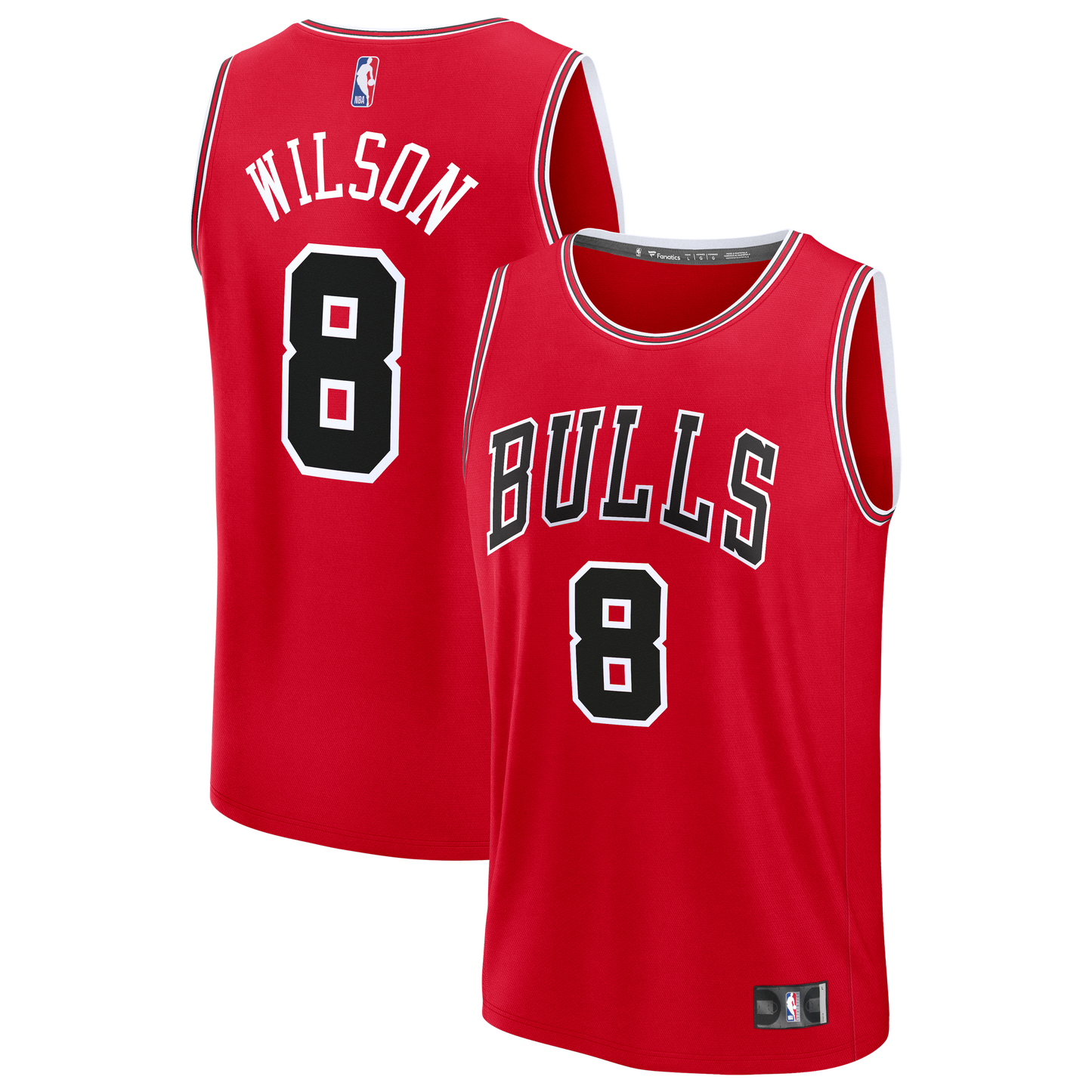 Men's Chicago Bulls Caleb Wilson Fanatics Red 2026 NBA Draft First Round Pick Fast Break Jersey - Icon Edition
