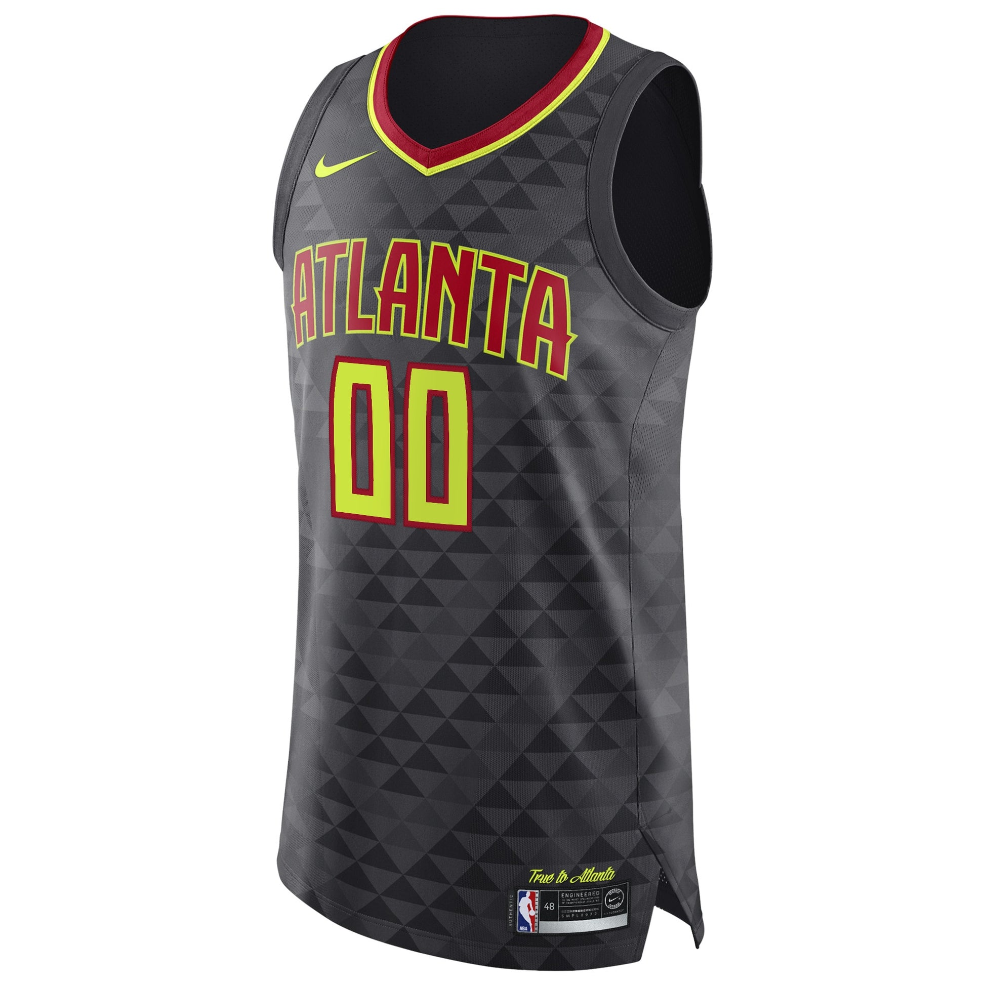 Men's Atlanta Hawks Nike Black Authentic Custom Jersey - Icon Edition