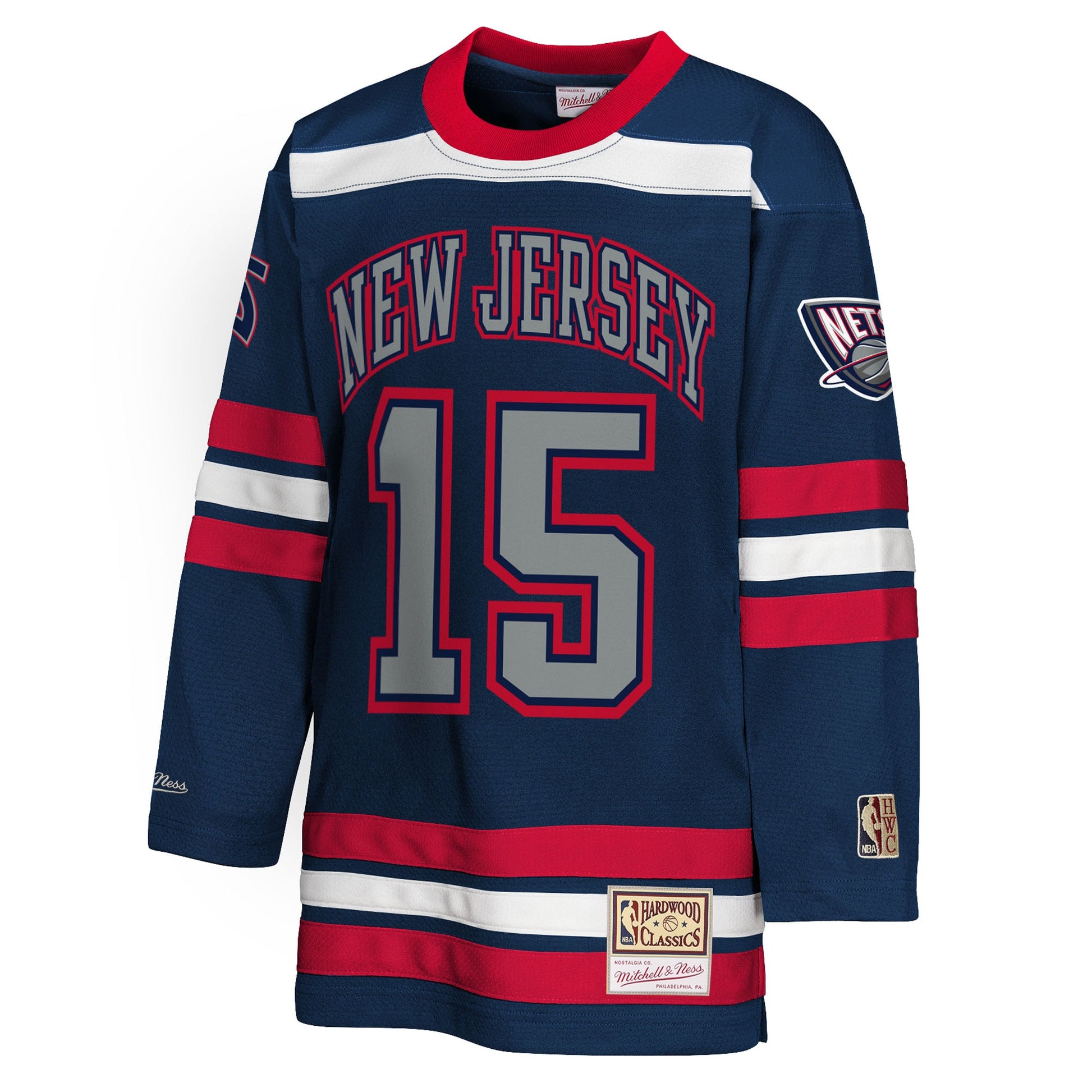 Youth New Jersey Nets Vince Carter Mitchell & Ness Navy Maxxed Out 2.0 Fashion Hockey Jersey