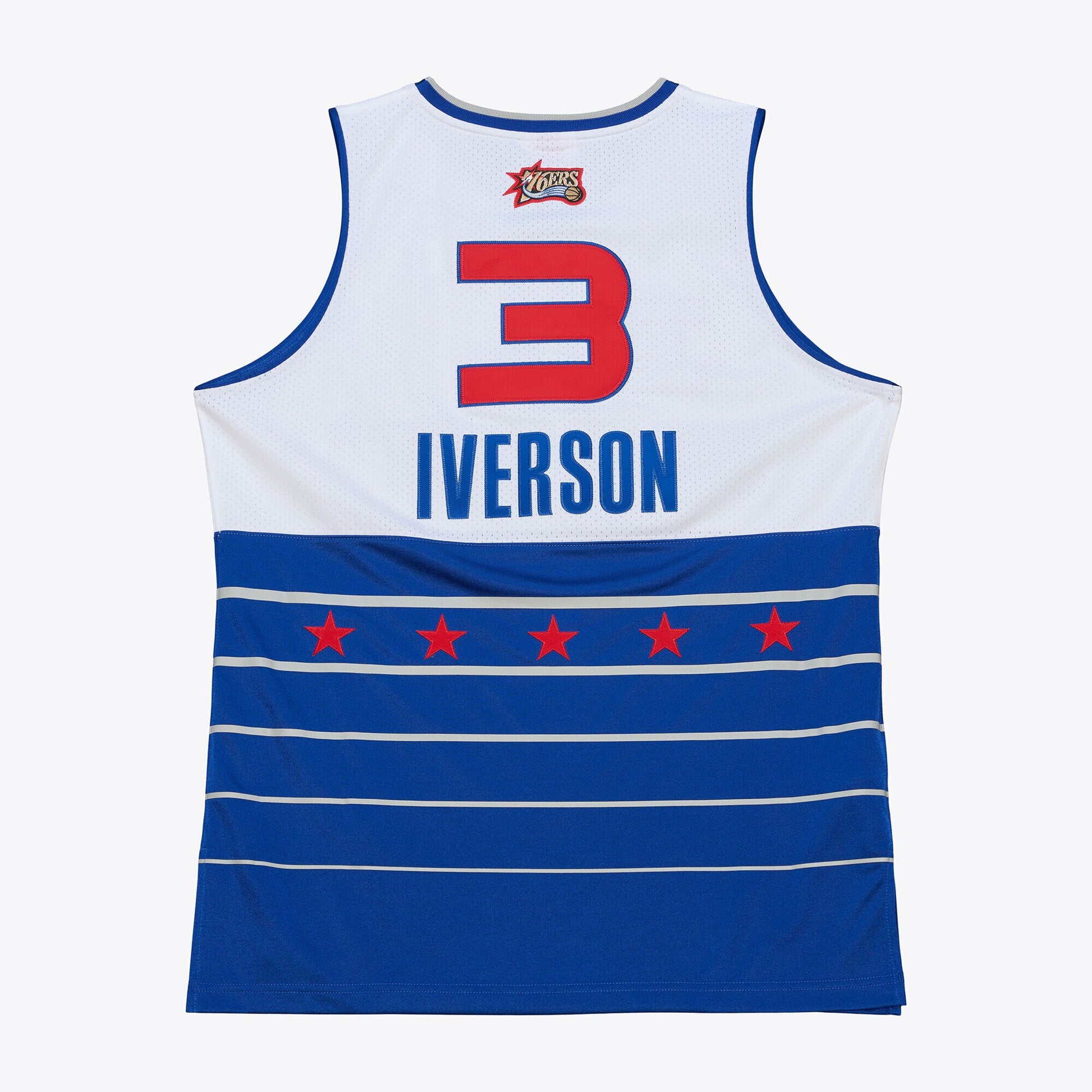 Men's 2006 NBA All-Star Game Allen Iverson Mitchell & Ness White/Blue Authentic Jersey