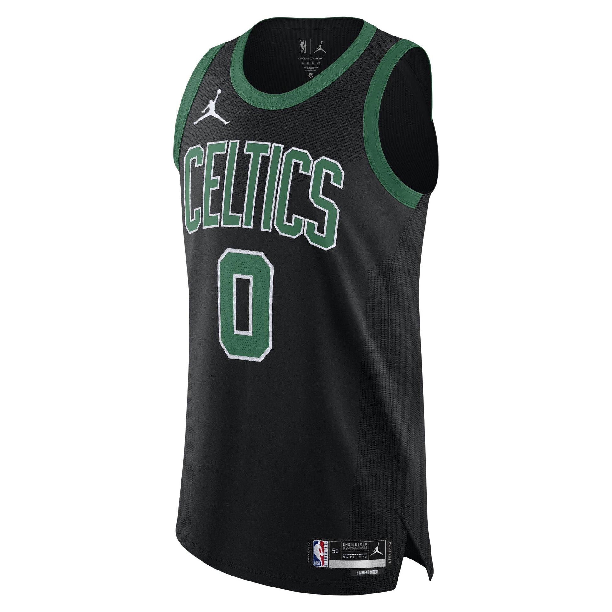 Men's Boston Celtics Jayson Tatum Jordan Brand Black Authentic Player Jersey - Statement Edition