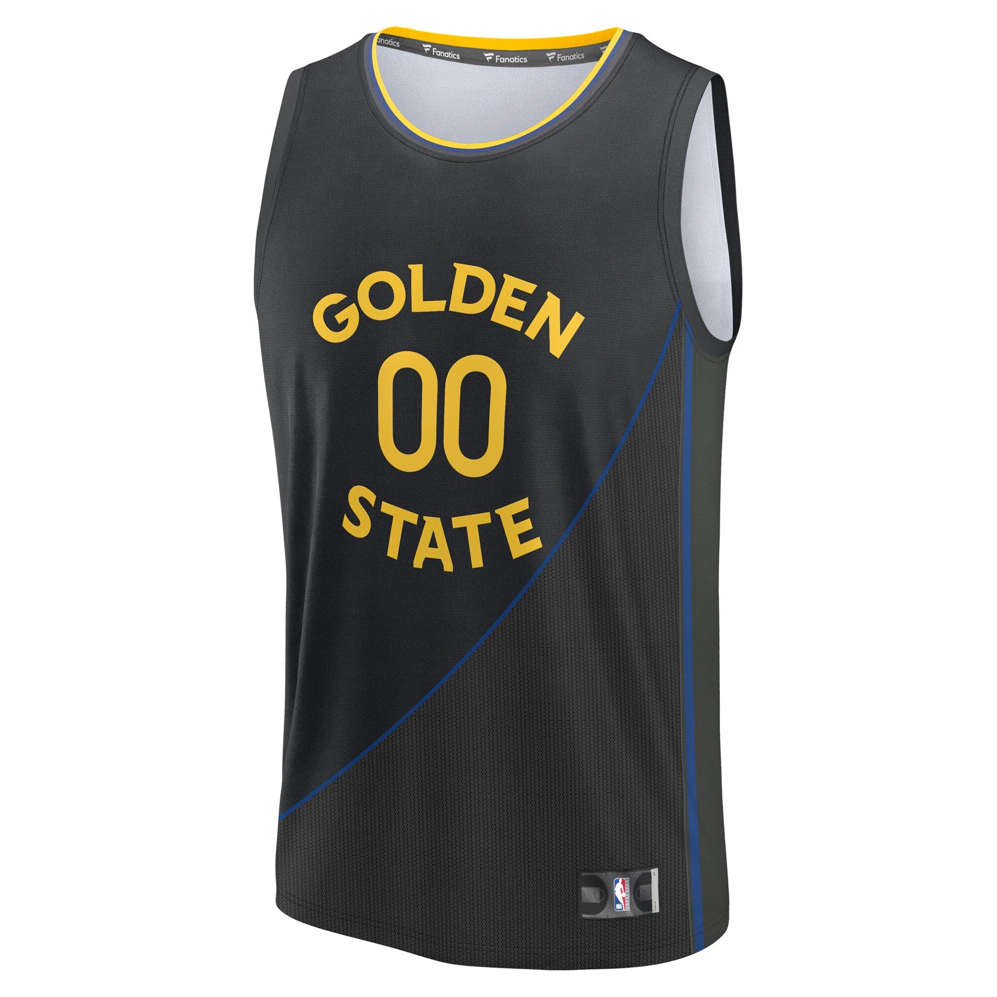 Men's Golden State Warriors Fanatics Black Fast Break Custom Jersey - Statement Edition