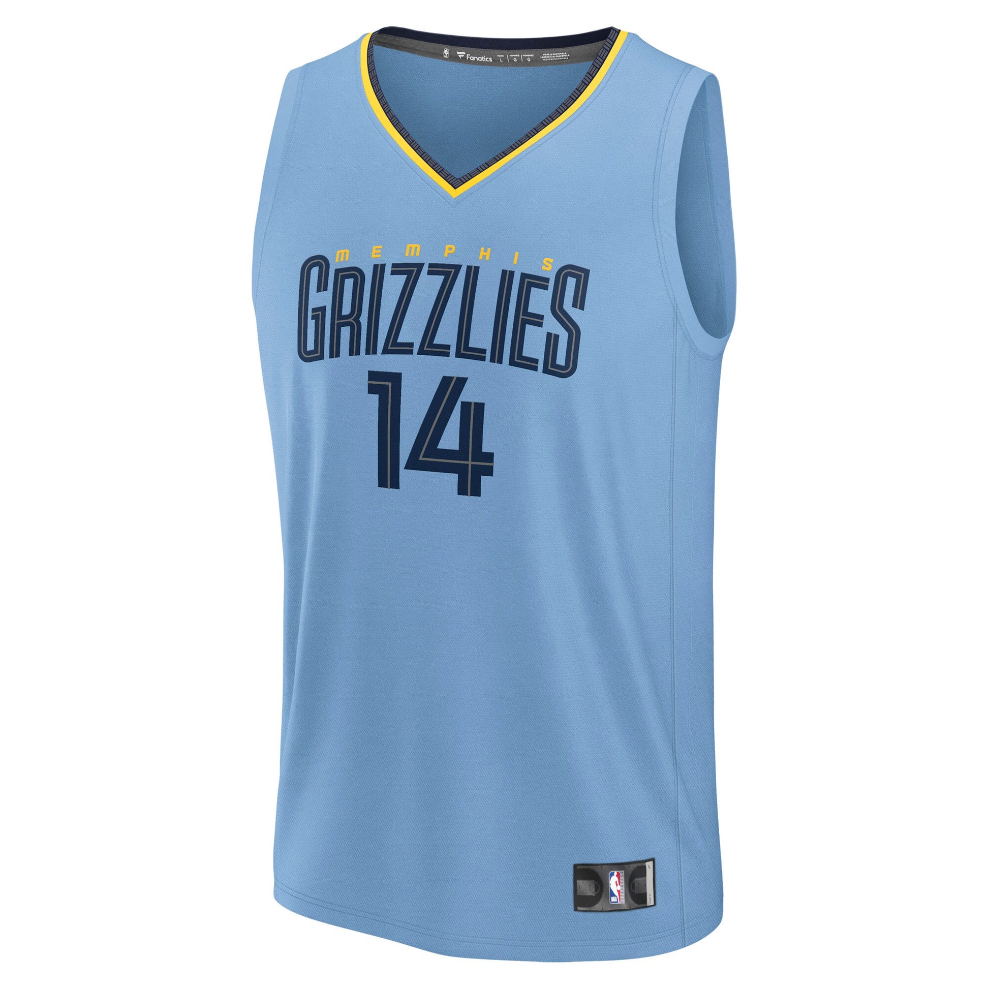 Men's Memphis Grizzlies Zach Edey Fanatics Light Blue Fast Break Replica Player Jersey - Statement Edition