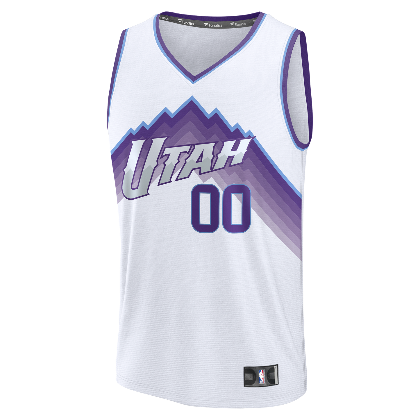 Men's Utah Jazz Fanatics White Fast Break Replica Custom Jersey - Association Edition