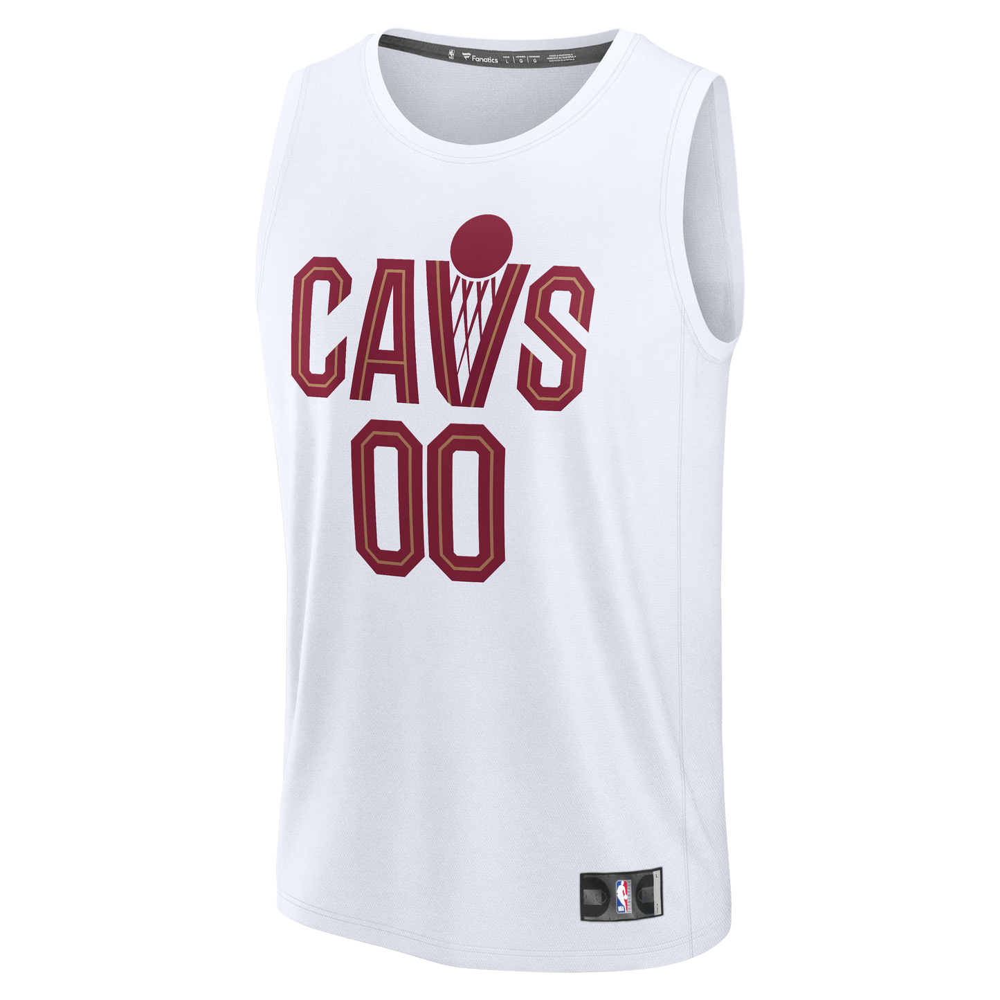 Men's Cleveland Cavaliers  Fanatics White Fast Break Custom Jersey - Icon Edition