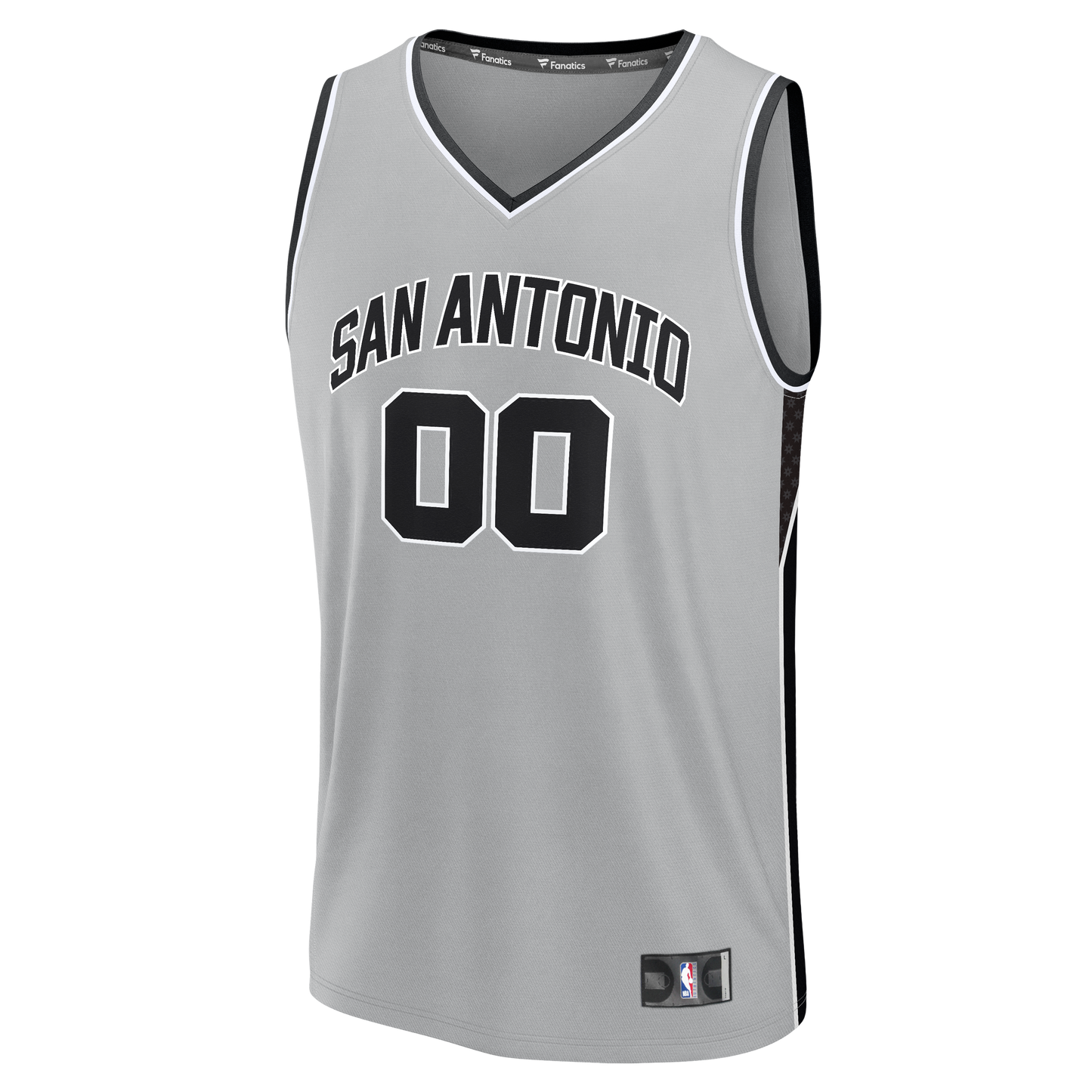 Youth San Antonio Spurs Fanatics Silver Fast Break Custom Jersey - Statement Edition