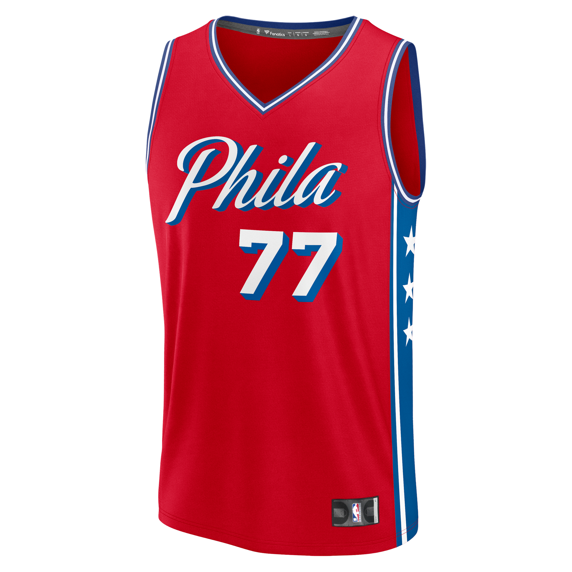 Youth Philadelphia 76ers VJ Edgecombe Fanatics Red Fast Break Replica Jersey - Statement Edition