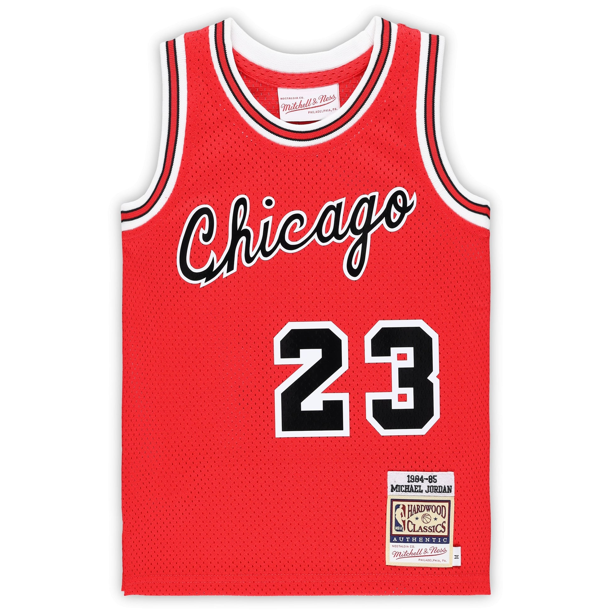 Preschool Chicago Bulls Michael Jordan Mitchell & Ness Red Hardwood Classics 1984/85 Authentic Swingman Jersey