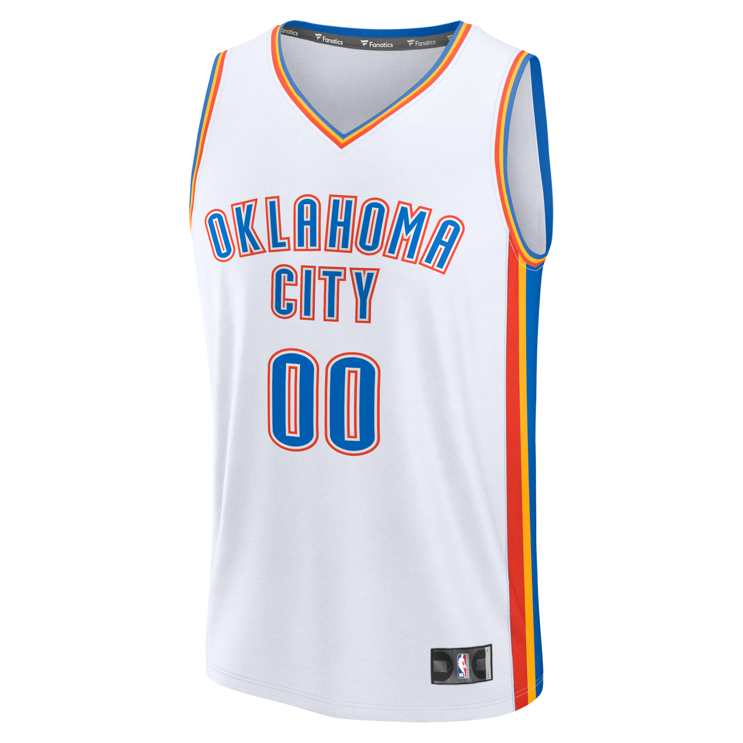 Youth Oklahoma City Thunder Fanatics White Fast Break Custom Jersey - Association Edition
