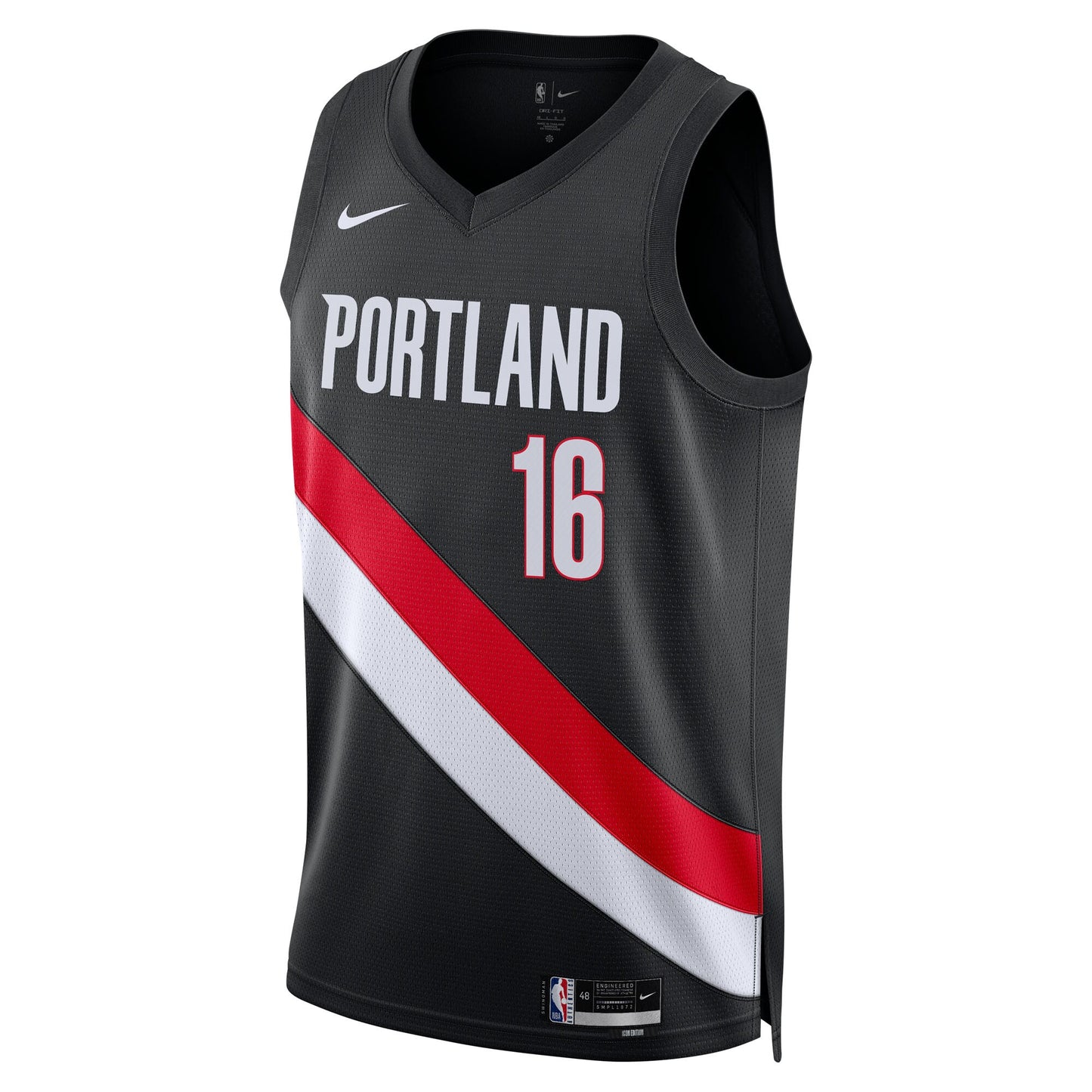 Unisex Portland Trail Blazers Yang Hansen Nike Black Swingman Jersey - Icon Edition