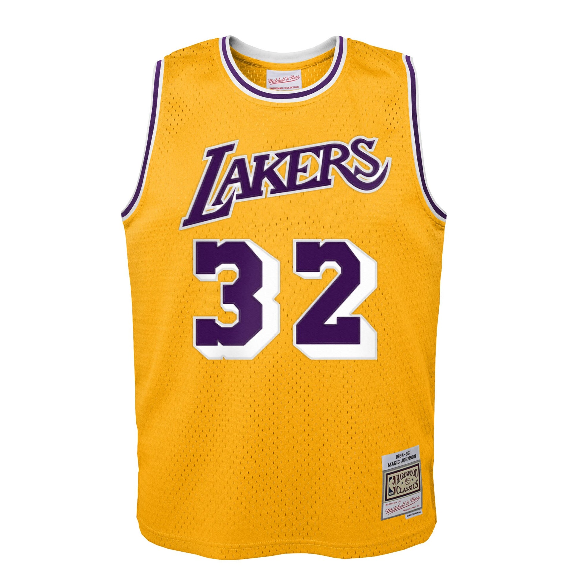 Toddler Los Angeles Lakers Magic Johnson Gold 1984/85 Swingman Jersey