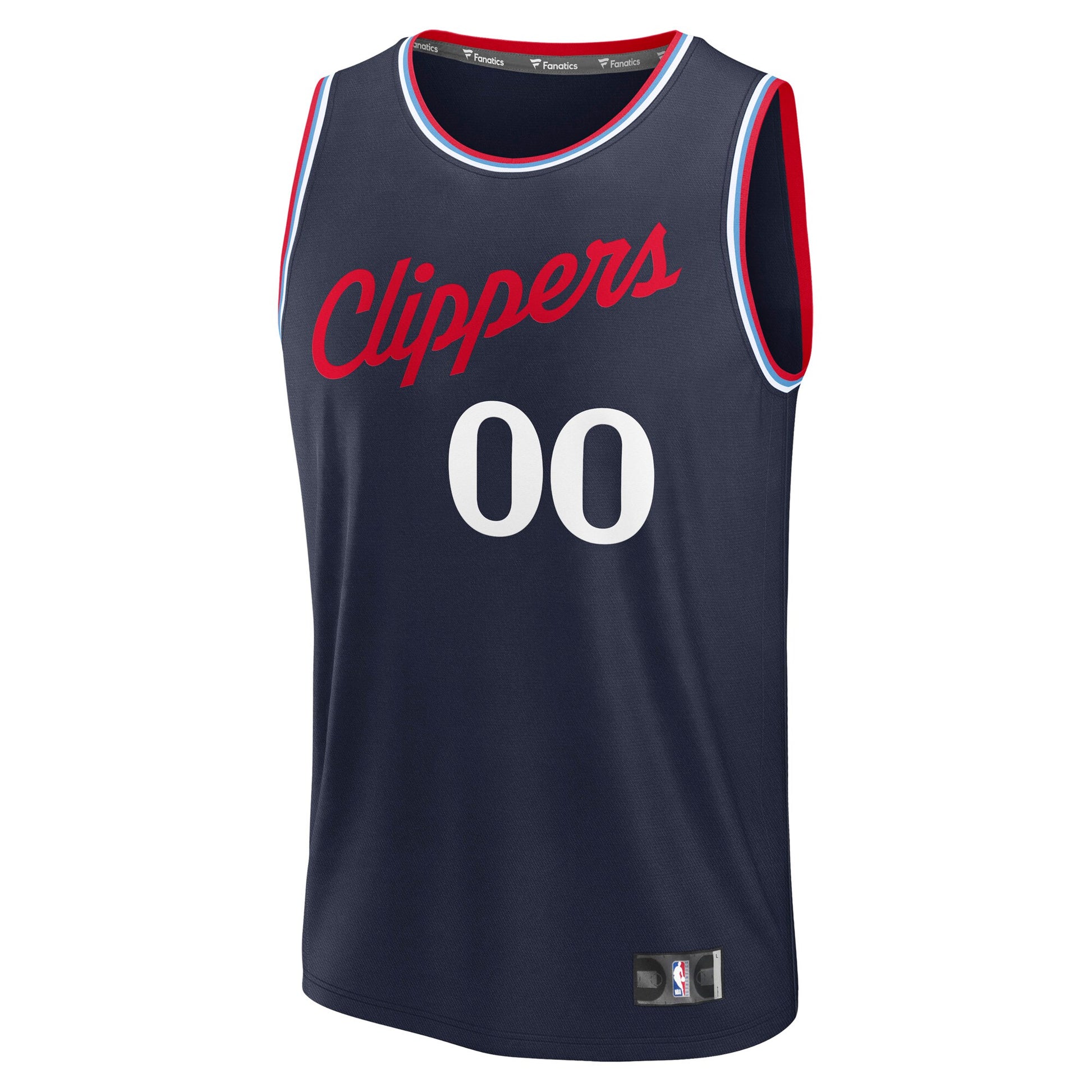 Men's LA Clippers Fanatics Navy Fast Break Custom Jersey - Icon Edition
