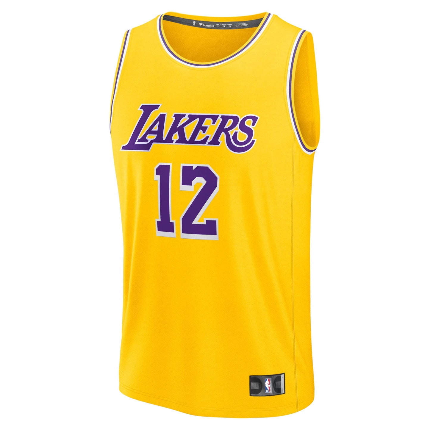Men's Los Angeles Lakers Jake LaRavia Fanatics Gold Fast Break Replica Jersey - Icon Edition