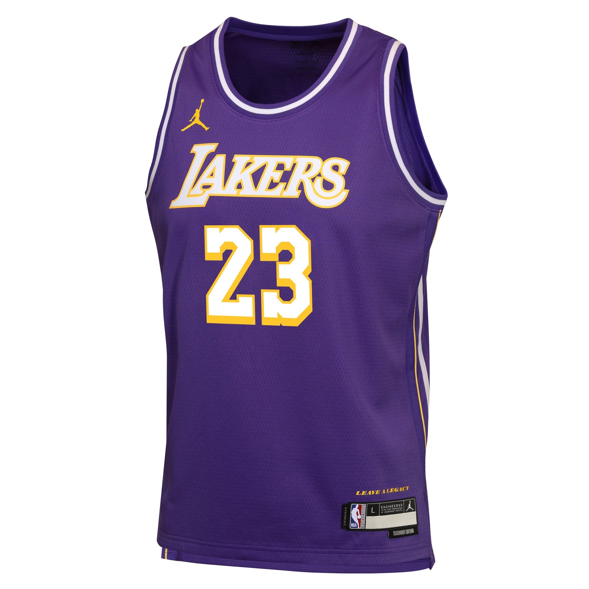 Youth Los Angeles Lakers LeBron James Jordan Brand Purple Swingman Jersey - Statement Edition