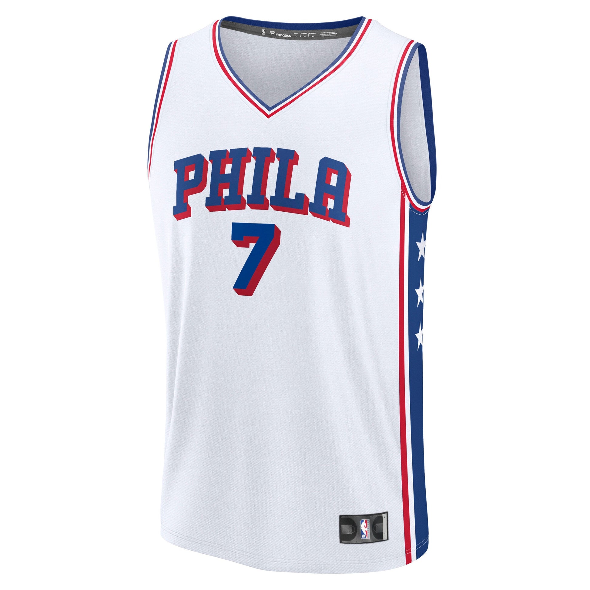 Youth Philadelphia 76ers Jaylen Brown Fanatics White Fast Break Replica Jersey - Association Edition