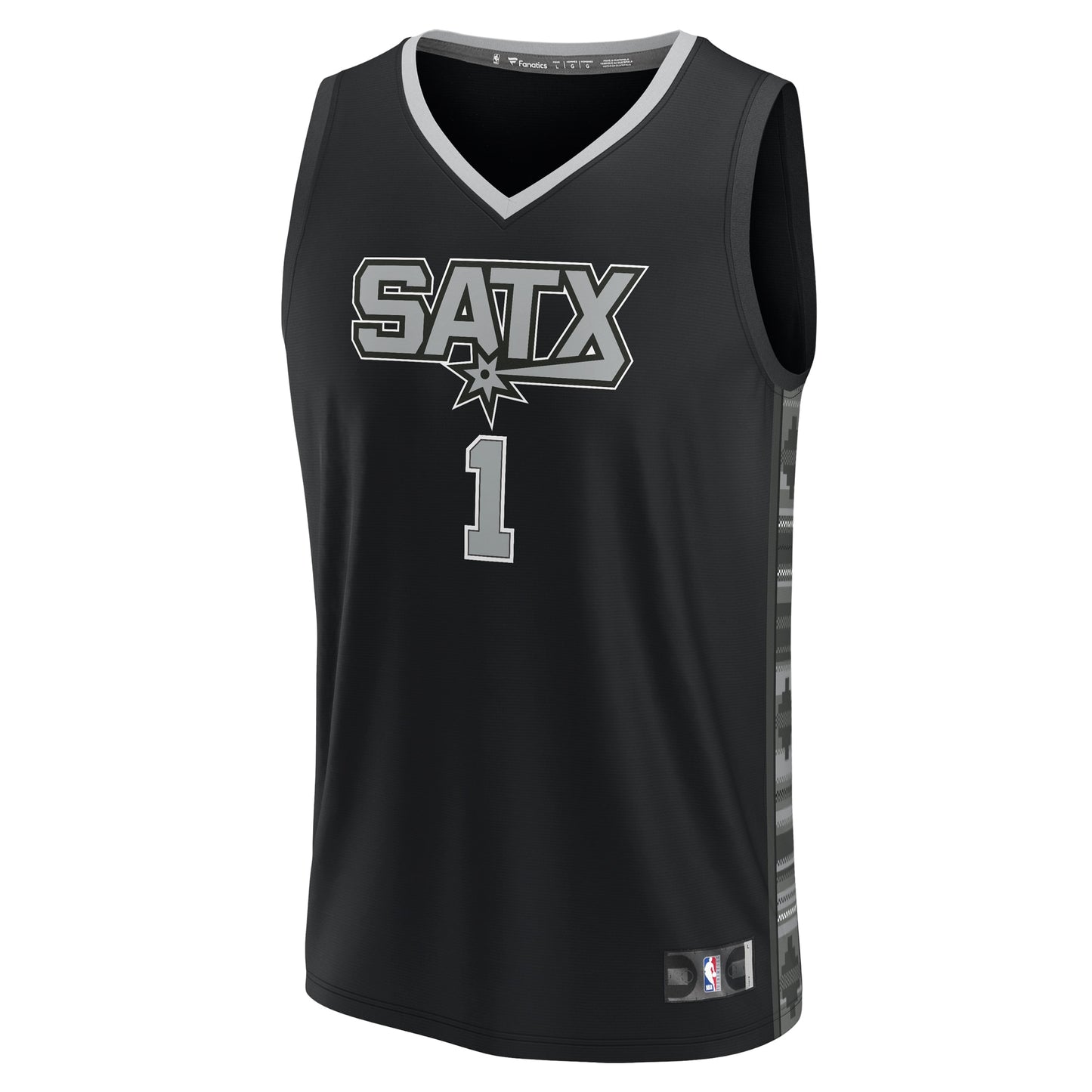 Men's San Antonio Spurs Victor Wembanyama Fanatics Black Fast Break Replica Player Jersey - Statement Edition