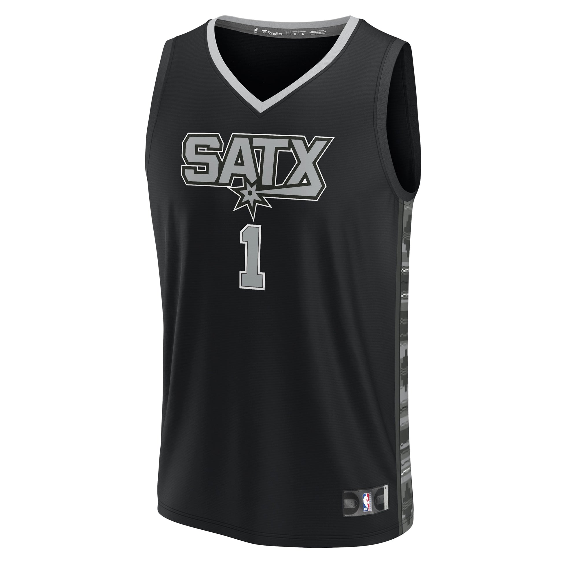 Men's San Antonio Spurs Victor Wembanyama Fanatics Black Fast Break Replica Player Jersey - Statement Edition