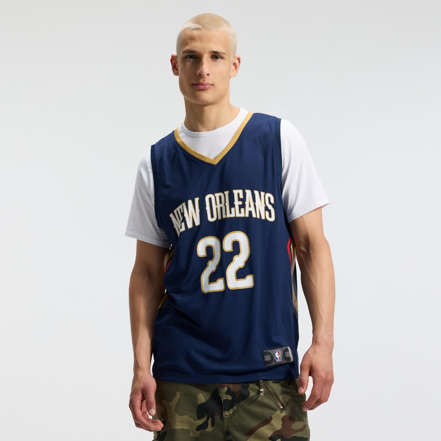 Men's New Orleans Pelicans Derik Queen Fanatics Navy Fast Break Replica Jersey - Icon Edition