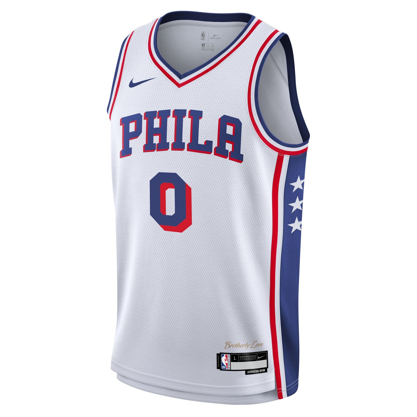 Youth Philadelphia 76ers Tyrese Maxey Nike White Association Swingman Jersey