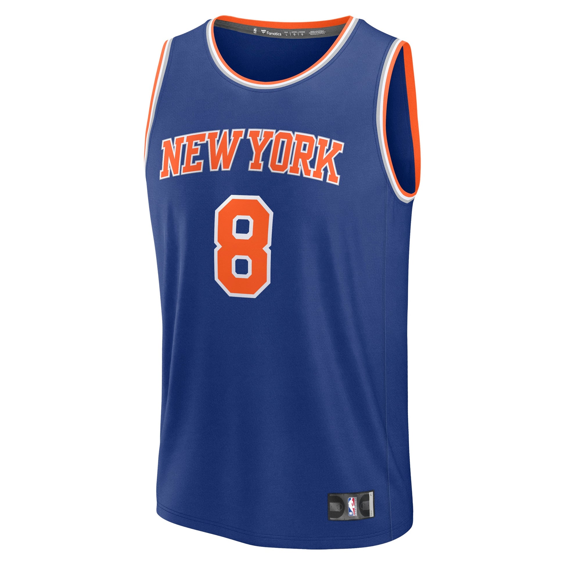 Men's New York Knicks OG Anunoby Fanatics Blue Fast Break Replica Player Jersey - Icon Edition