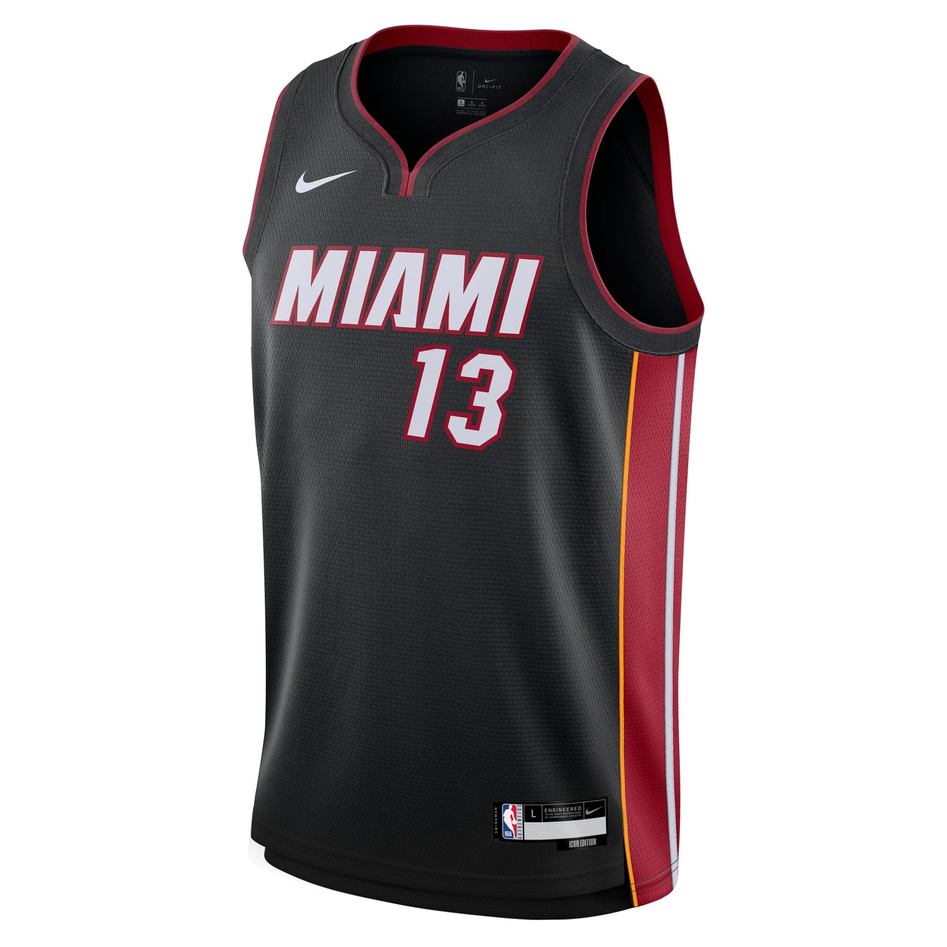 Youth Miami Heat Bam Adebayo Nike Black Swingman Jersey - Icon Edition